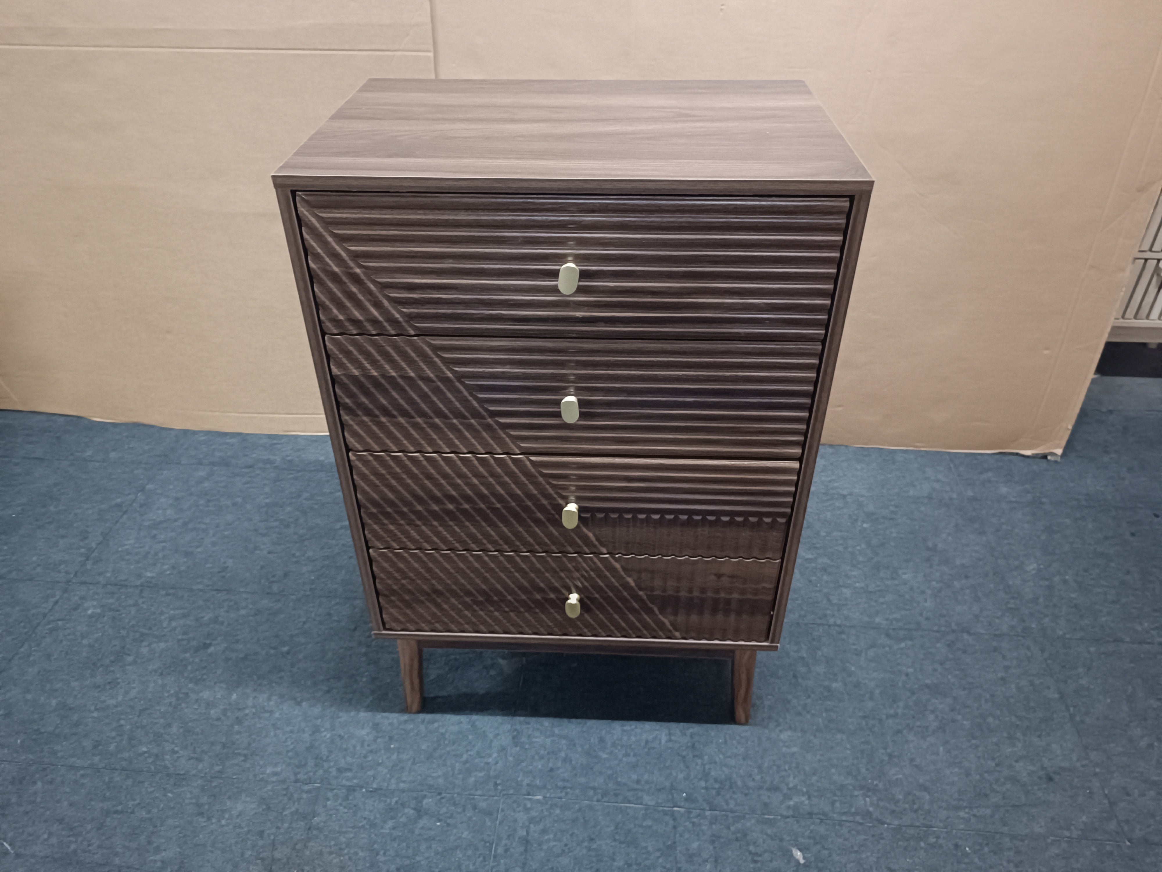 Logidon Notenhouten ladekast 60x40x90 cm met 4 lades