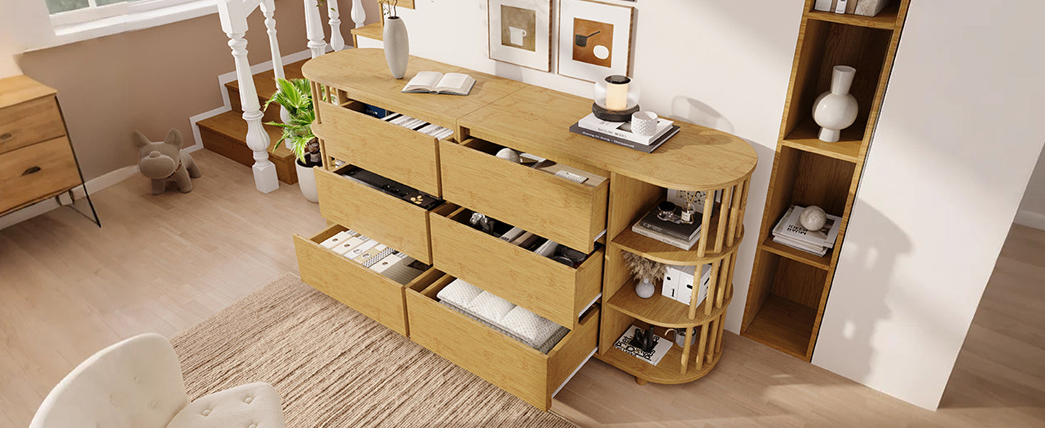 Logidon ladekast 160 cm eiken - Romeins design, 6 laden