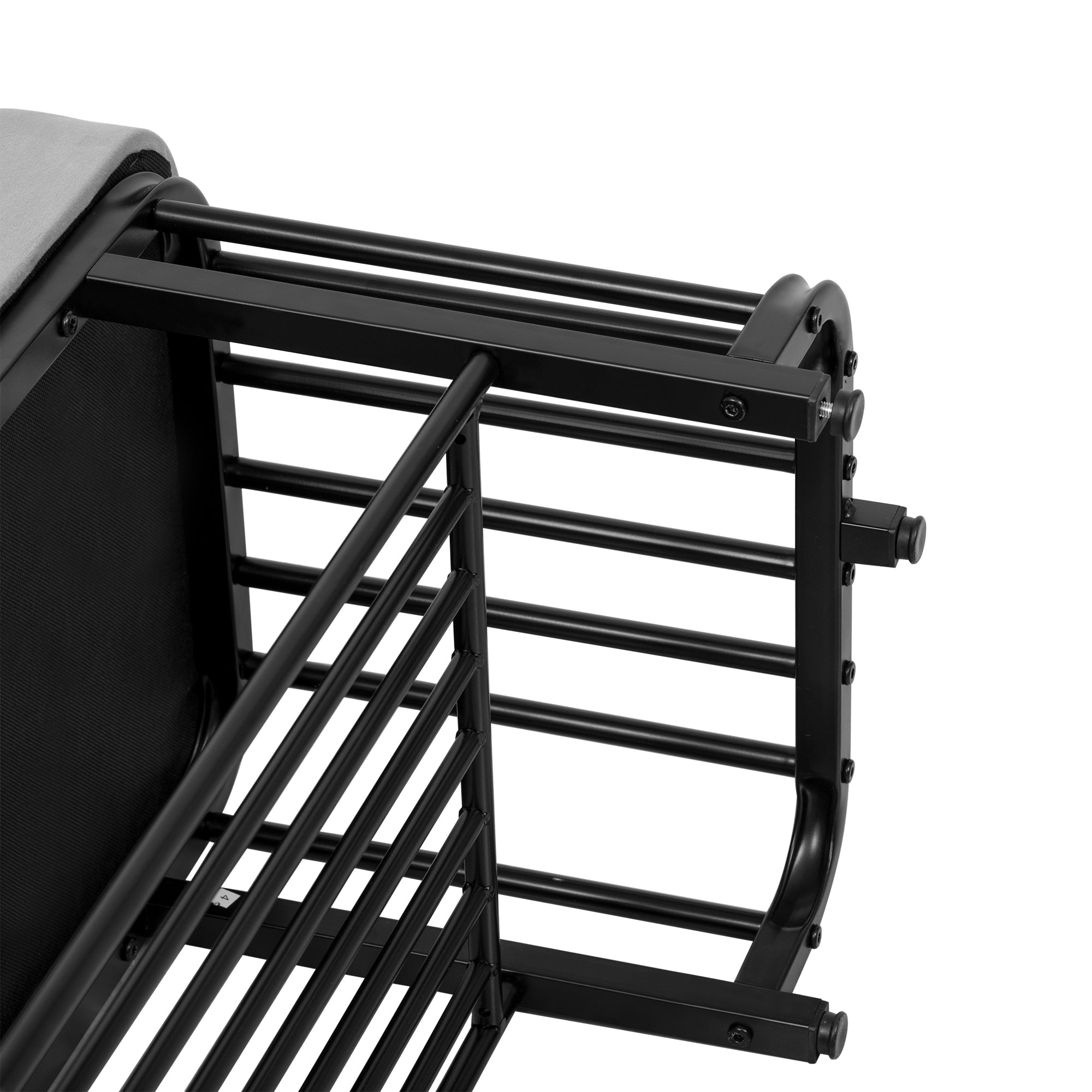 Logidon moderne schoenenbank met fluwelen zitting en grijs metalen frame