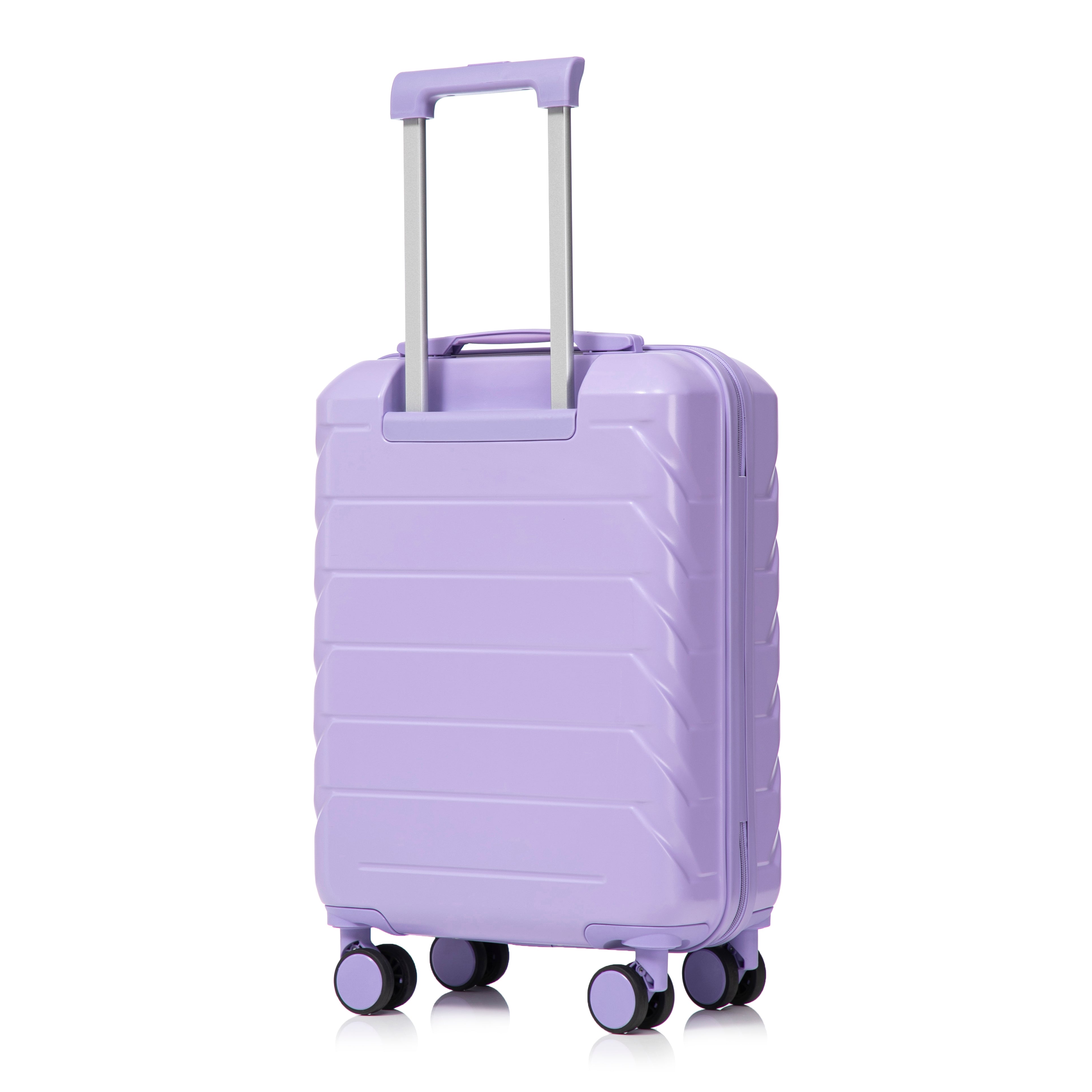 Logidon 2-delige ABS kofferset 19/14 inch spinner blauw paars