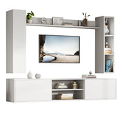 Logidon TV wandmeubel wit 180x35x33,5 cm compleet 4 delen