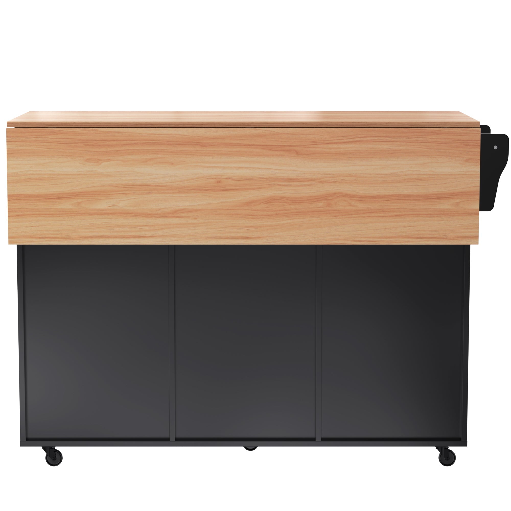 Logidon dining room trolley black 129x46x91.5 cm folding worktop