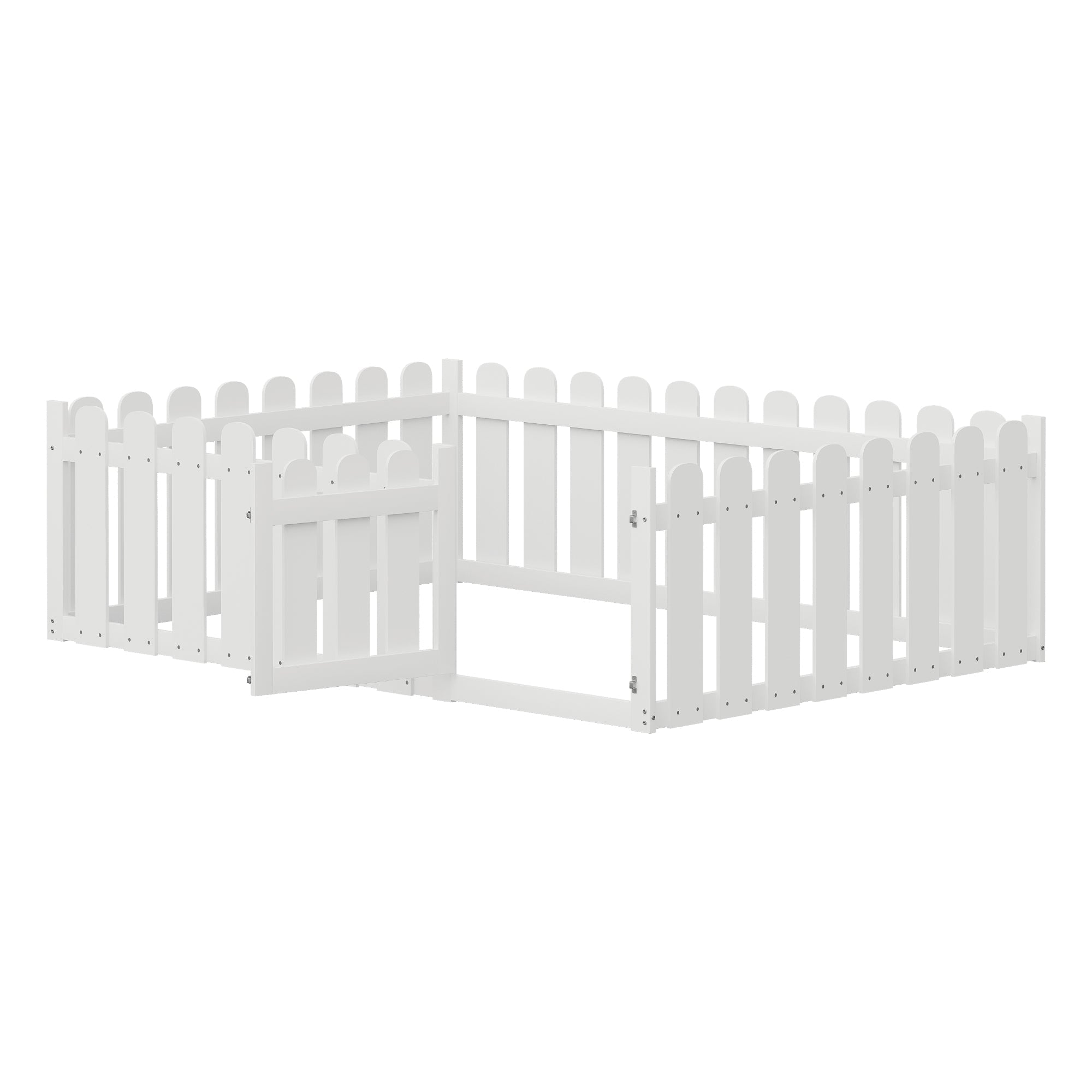 Logidon kinderbed 140 x 200 cm wit met deur houten bedframe