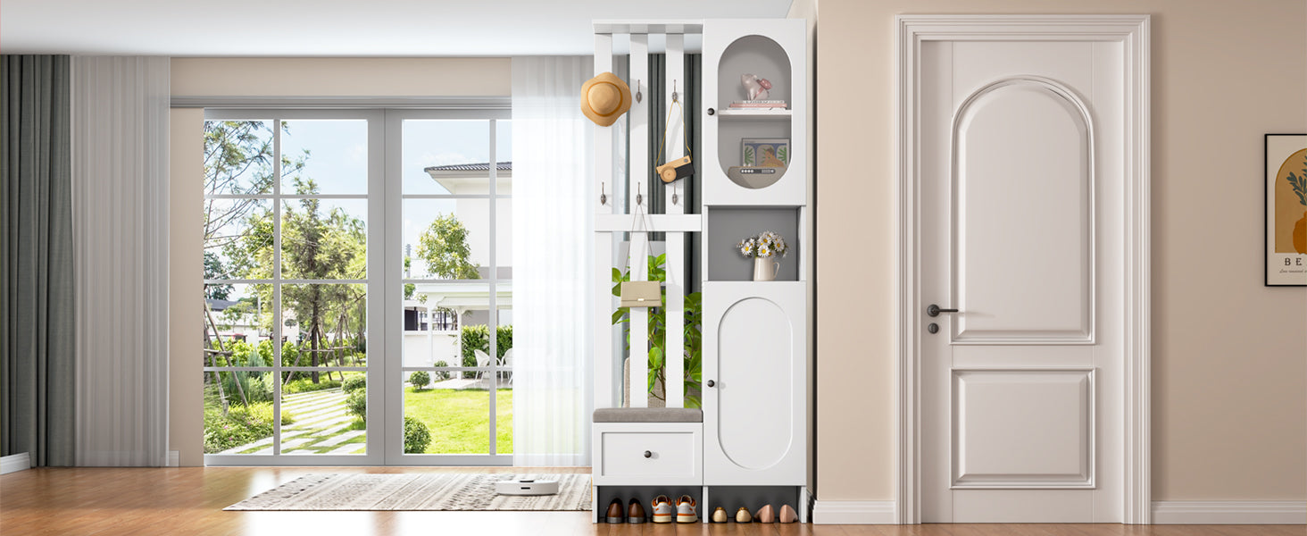 Logidon compacte kledingkast 85x33,5x200 cm wit 2 kasten