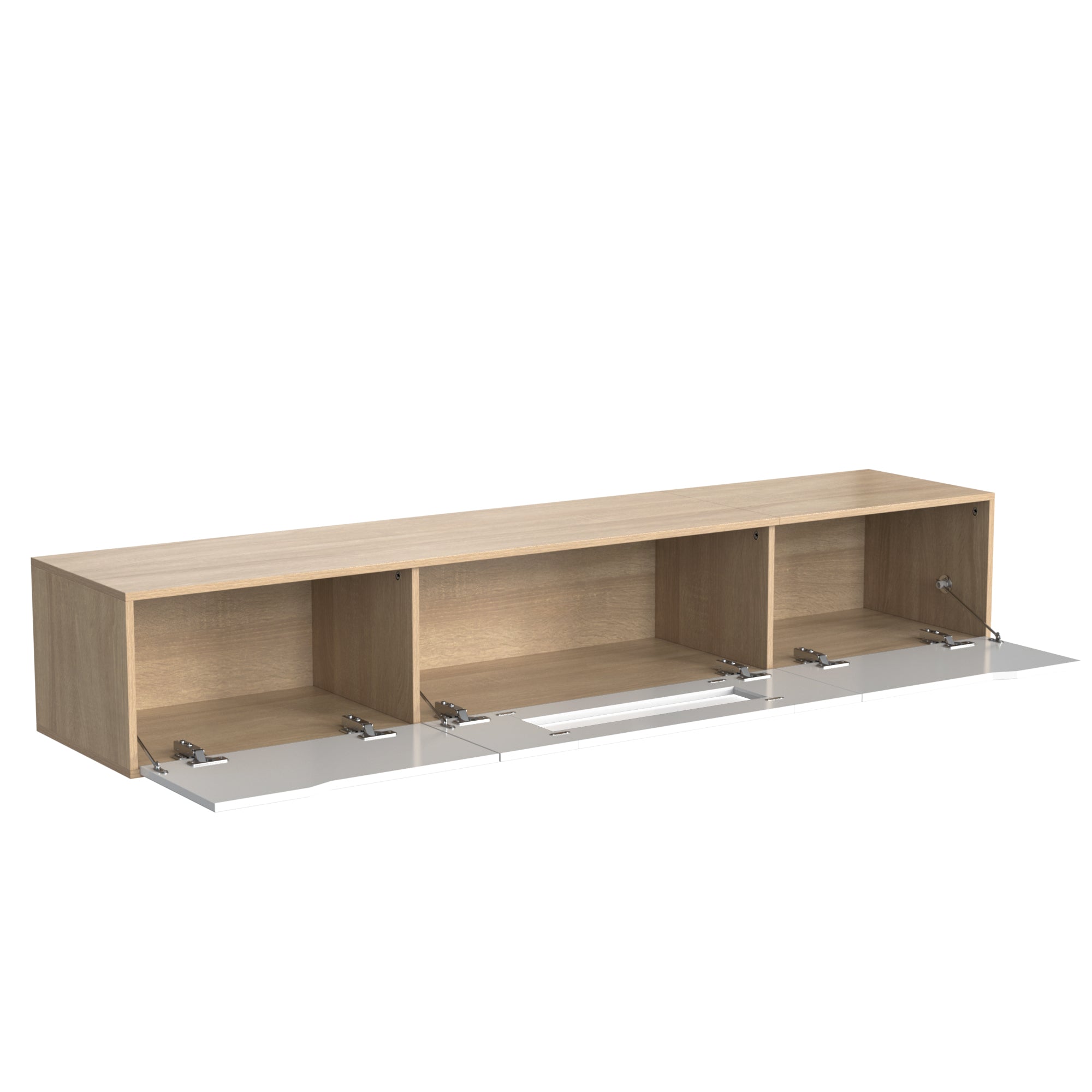 Logidon TV-meubel 180 cm hoogglans wit met kleurwisselende LED