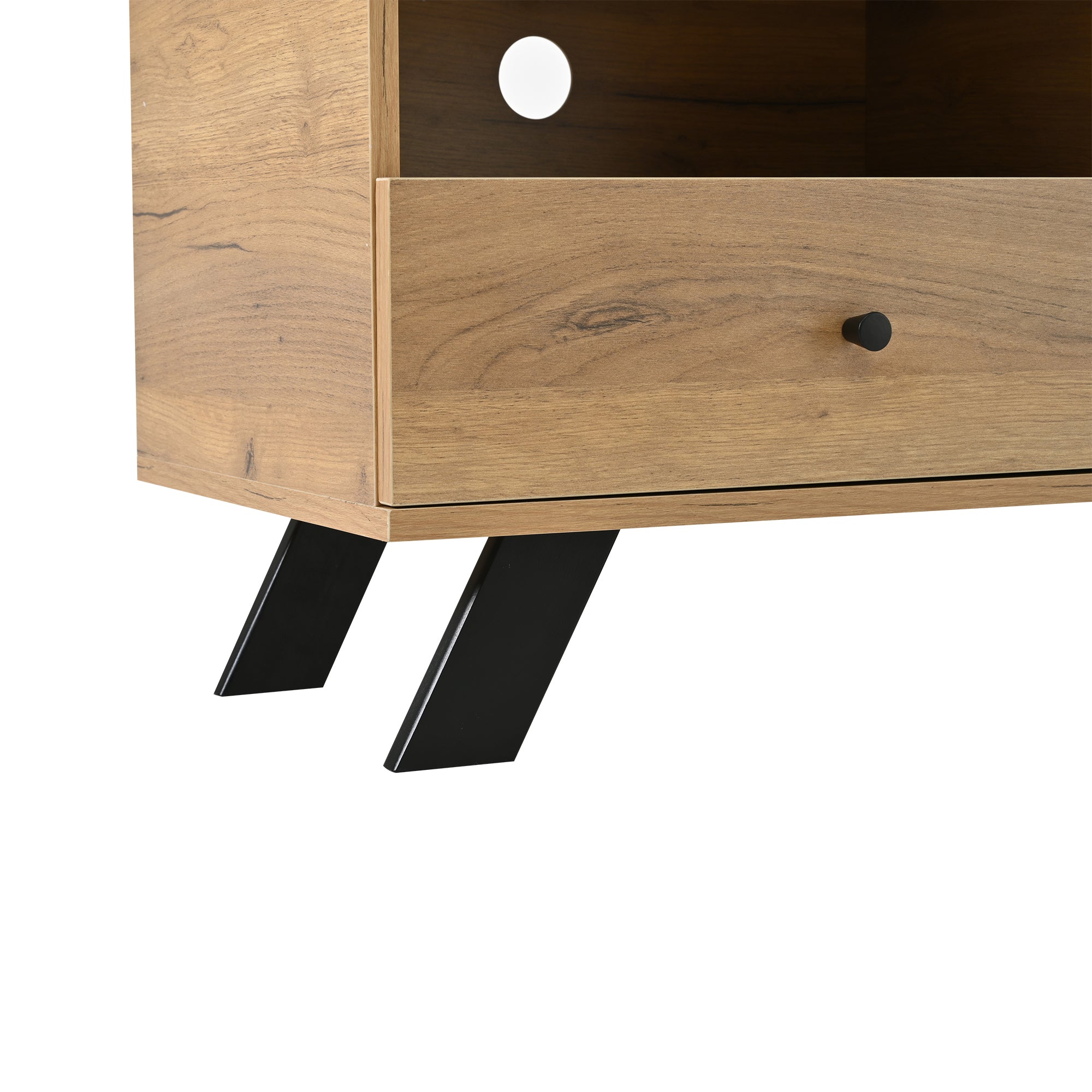Logidon TV-meubel 150 x 38 x 44 cm natuurlijke houtlook 2 lades