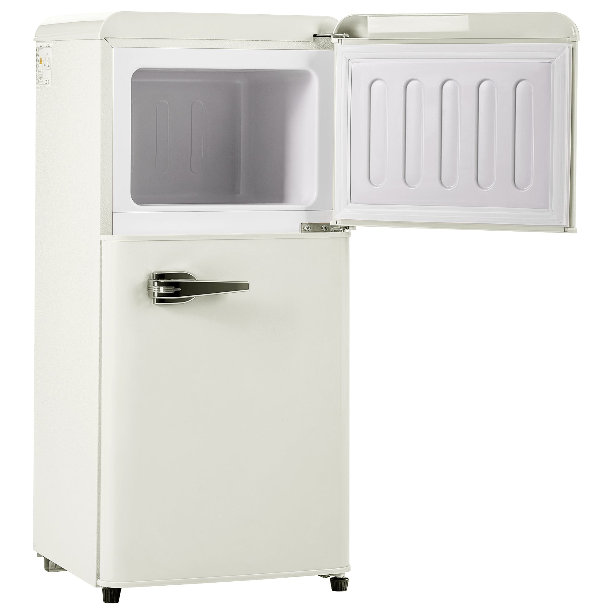 Logidon Retro Koel-vriescombinatie Tweedeurs Crème Wit