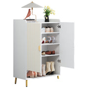 Logidon moderne schoenenkast wit MDF met deuren, 3 niveaus