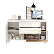 Logidon dressoir hoogglans wit 130x40x70 cm met opbergruimte