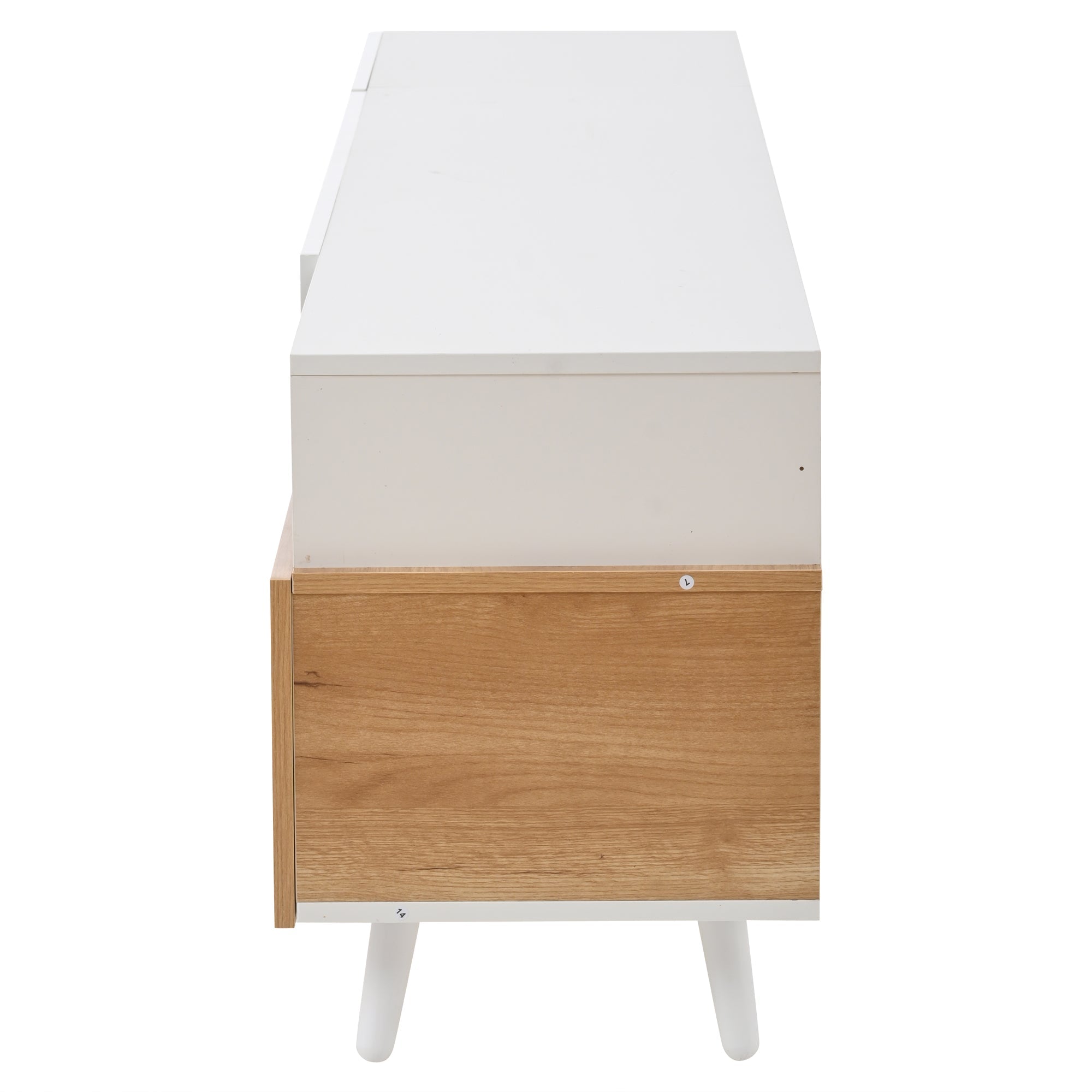 Logidon TV-meubel 180x38x50 cm witte houtlook deur en lade