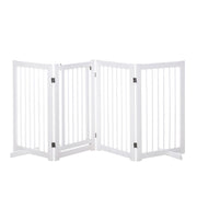 Logidon PawHut hondenafrastering 4-delig 220 x 91 cm wit hout