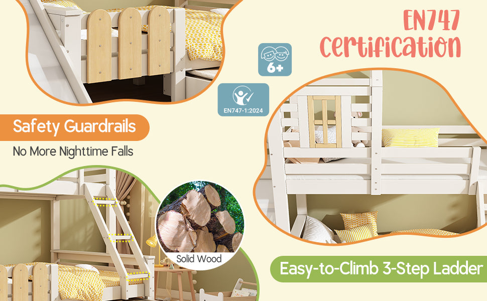 Logidon stapelbed 90x200/140x200 schuiflaadladder blokhut design