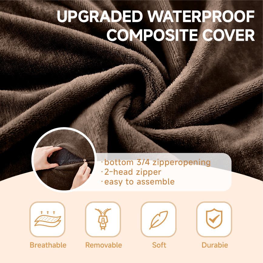 Logidon 5FT Zitzak Bruin Comfortabele loungestoel voor volwassenen