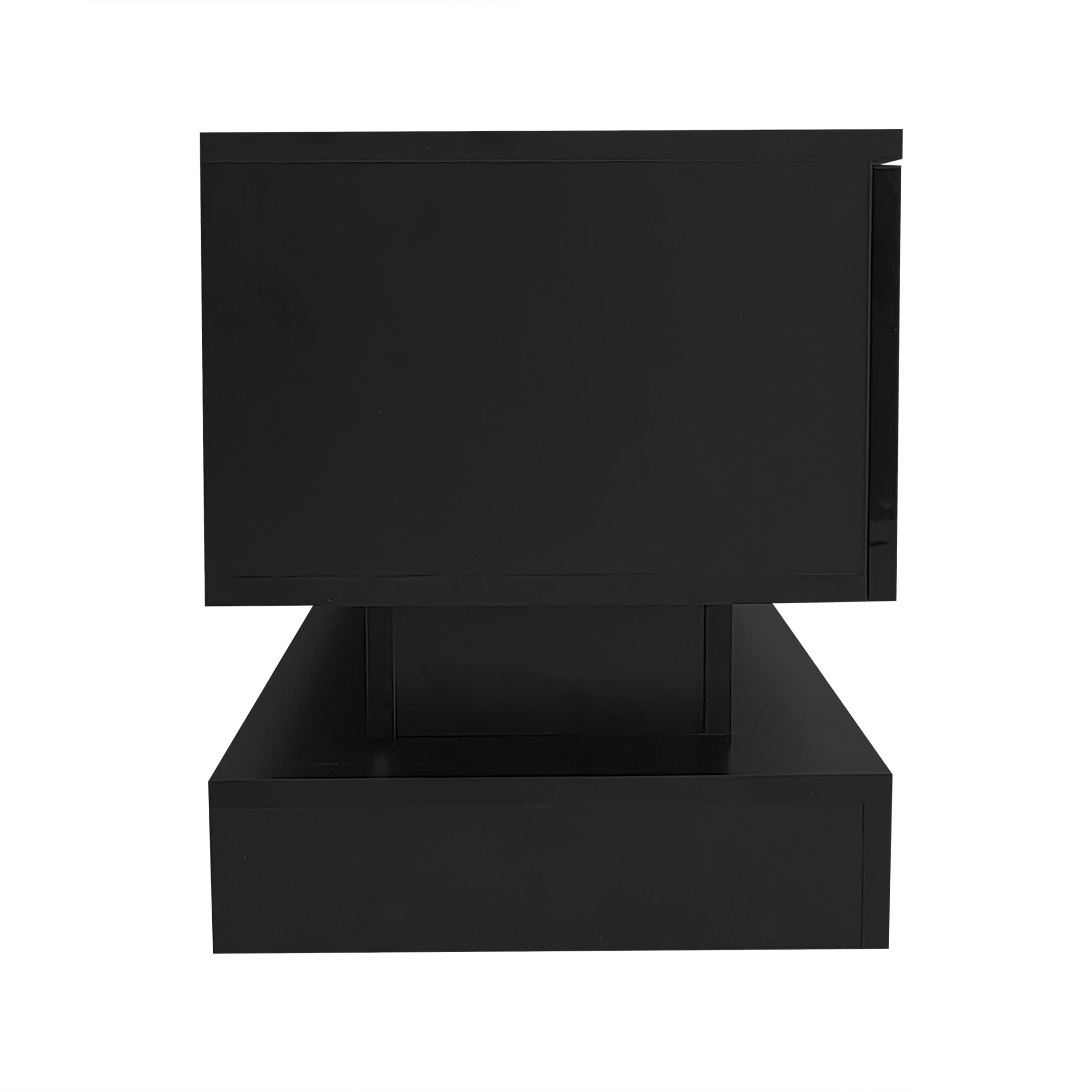 Logidon Zwart Hoogglans TV-meubel 160 CM Met LED 2 Laden