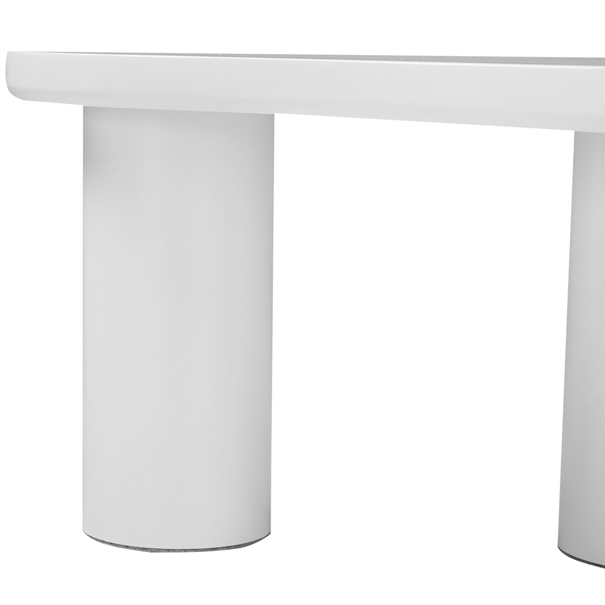 Logidon Witte halve maan salontafel 107x57x40,5 cm MDF en PVC