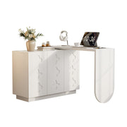 Logidon hoekbureau L-vorm draaibaar wit 110 centimeter