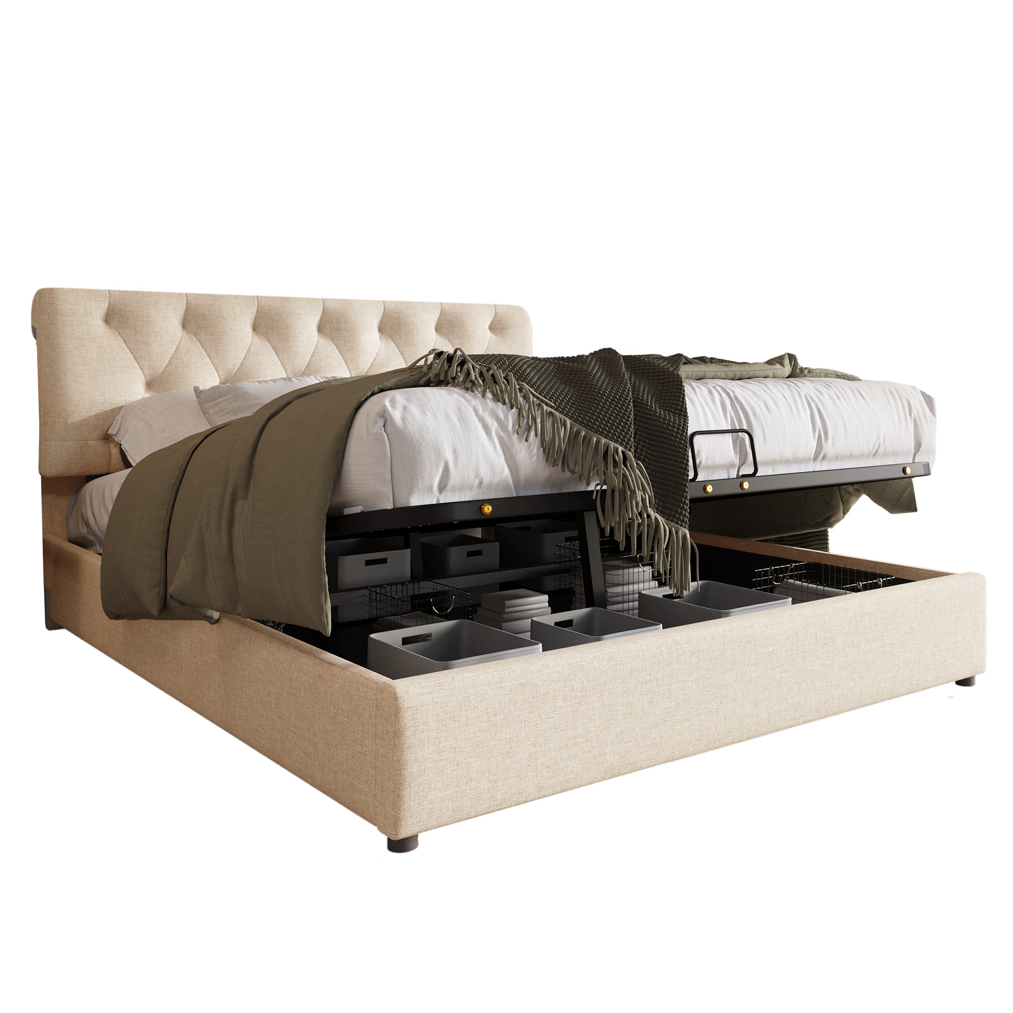 Logidon Hydraulisch tweepersoonsbed 160x200 met verstelbaar hoofdeinde