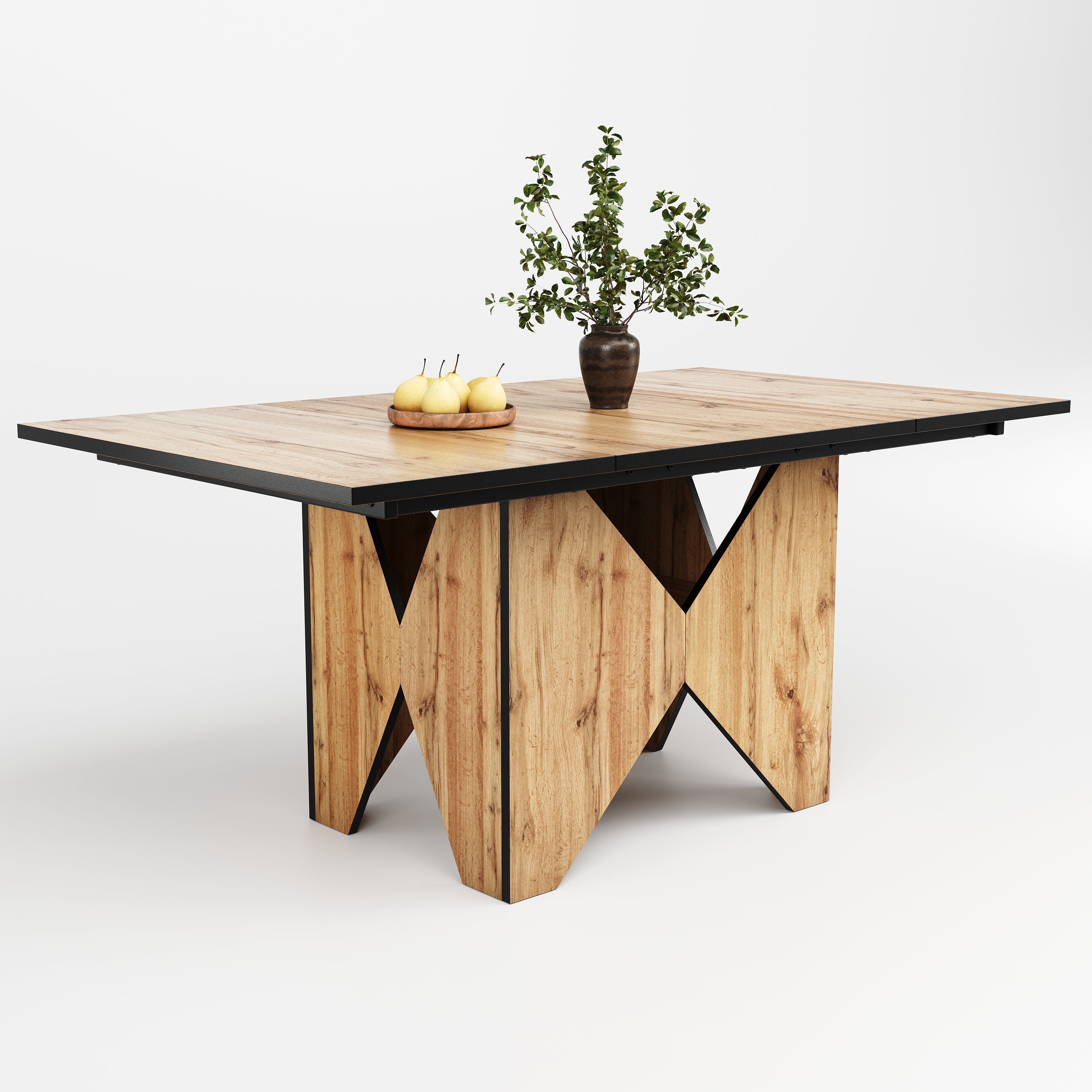 Logidon Moderne eettafel hout 138x80x75 cm lichtbruin MDF