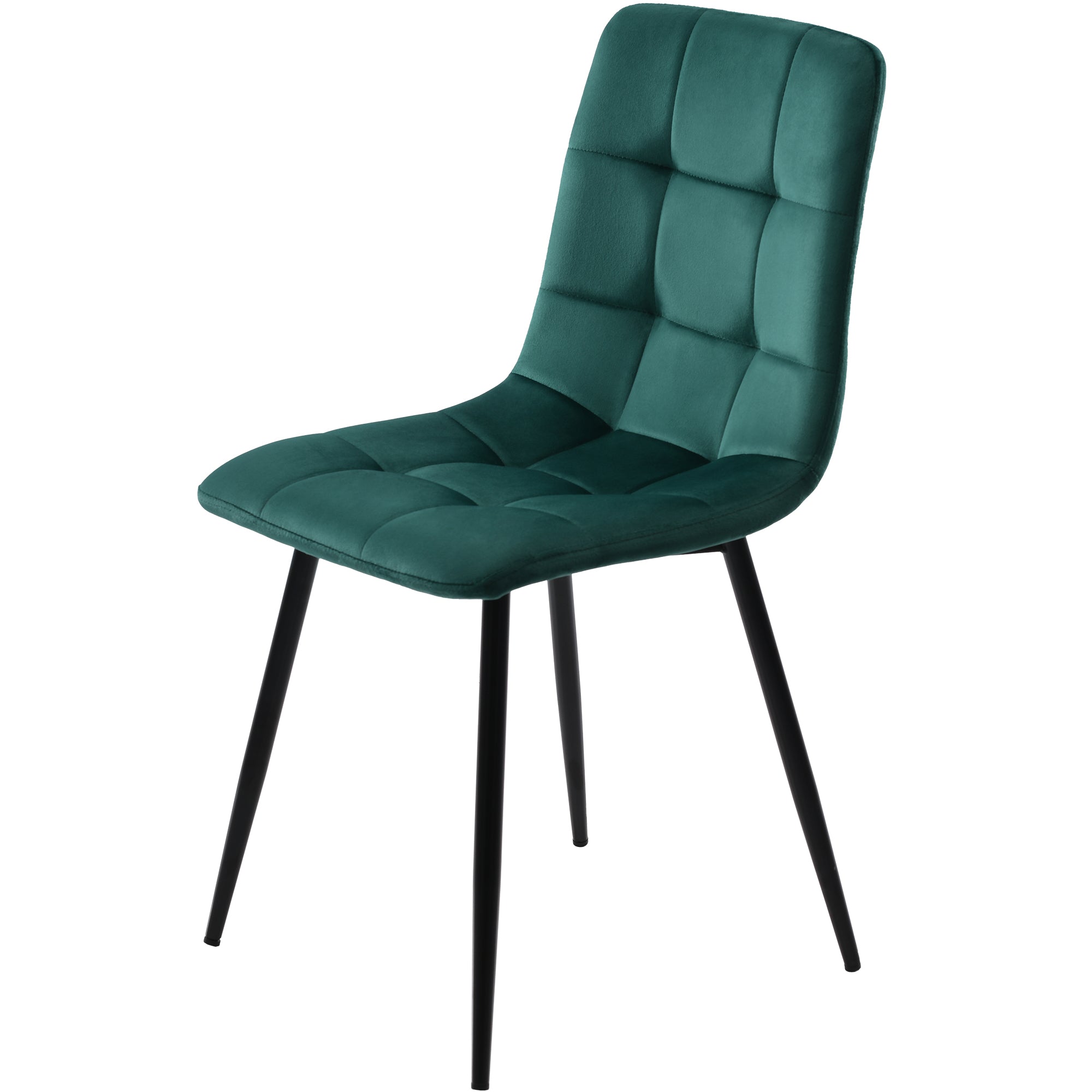 Logidon eettafelgroep 150x80 cm opklapbaar met 4 fluwelen stoelen groen
