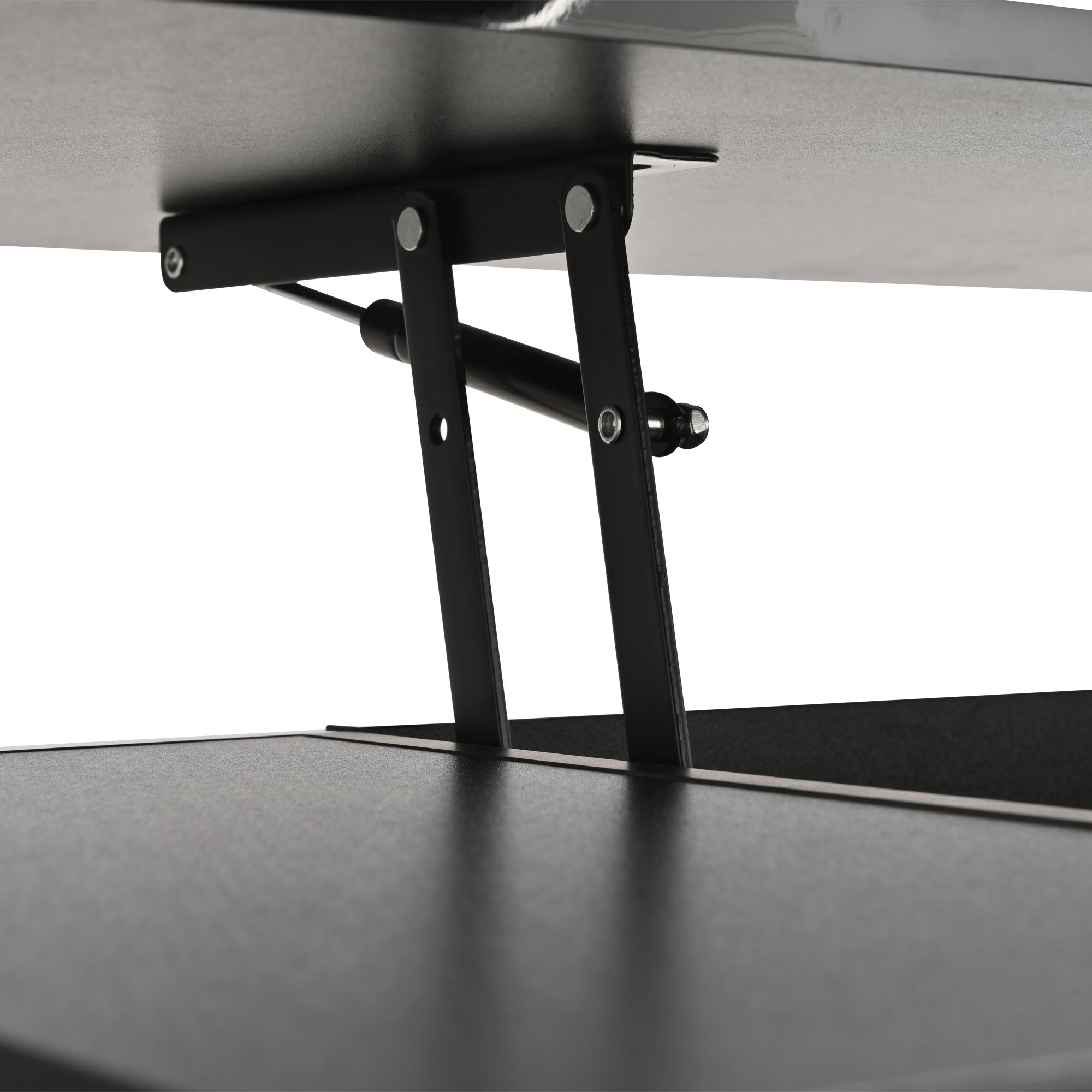 Logidon 4-in-1 in hoogte verstelbare salontafel zwart 100x50x45 cm LED