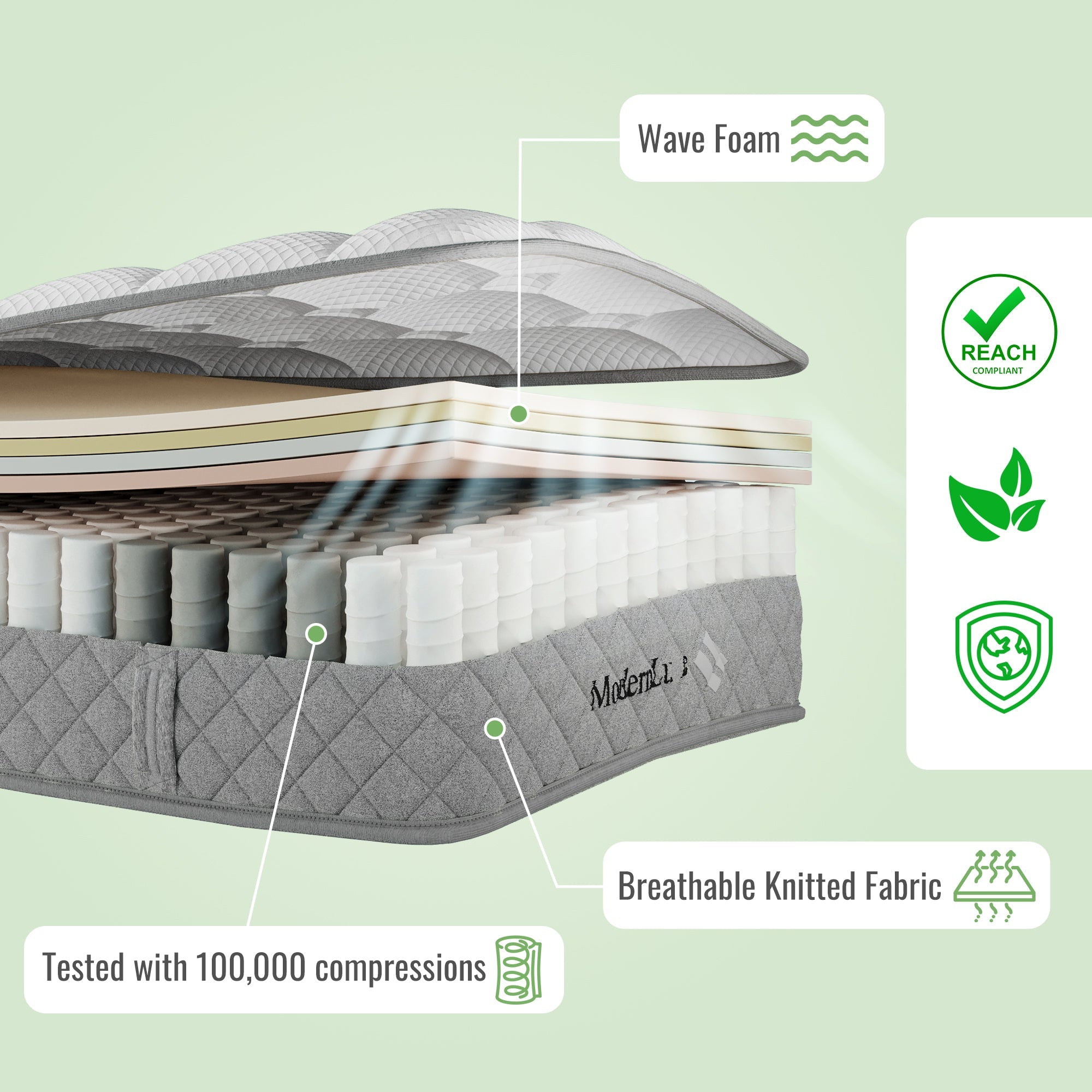 Logidon gestoffeerd bed tweepersoonsbed 140x200 donkergroen fluwelen lattenbodem