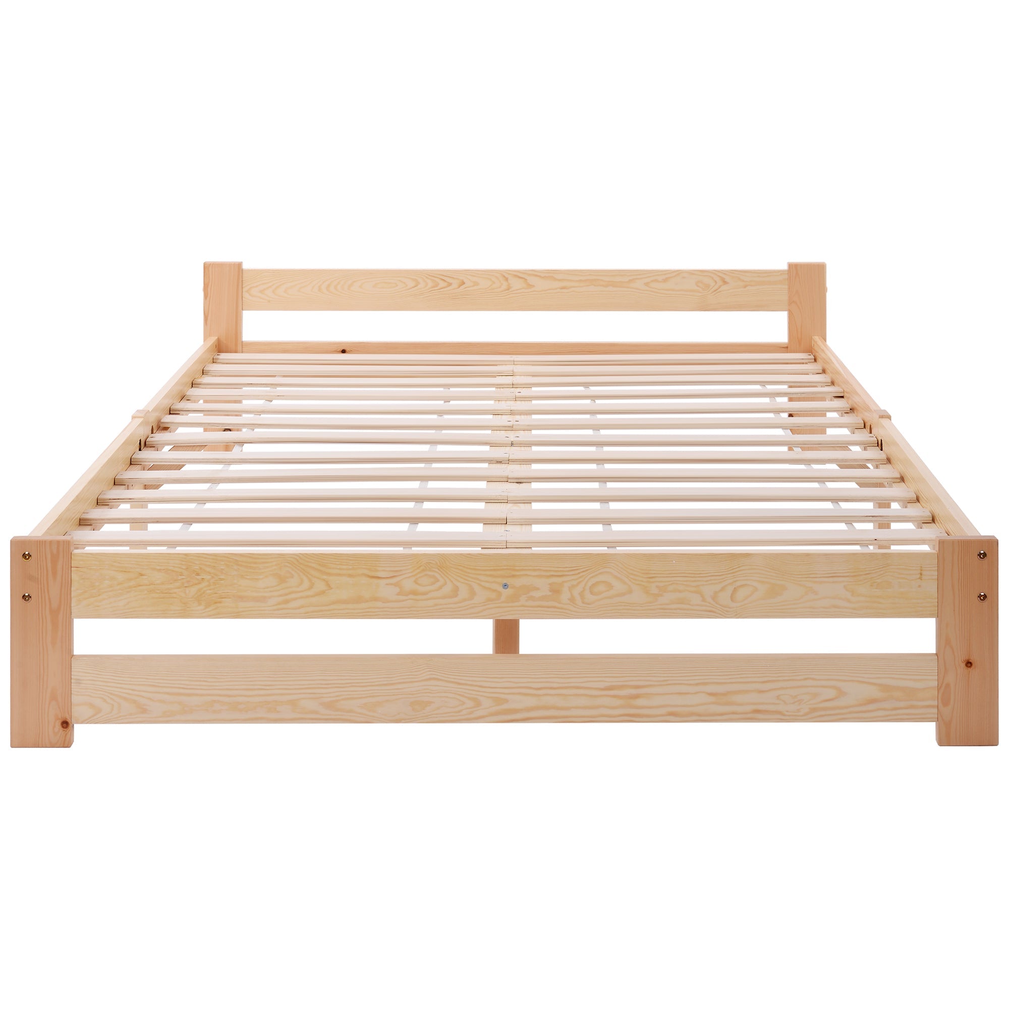 Logidon massief houten futonbed 200x140 cm naturel met lattenhoofdeinde