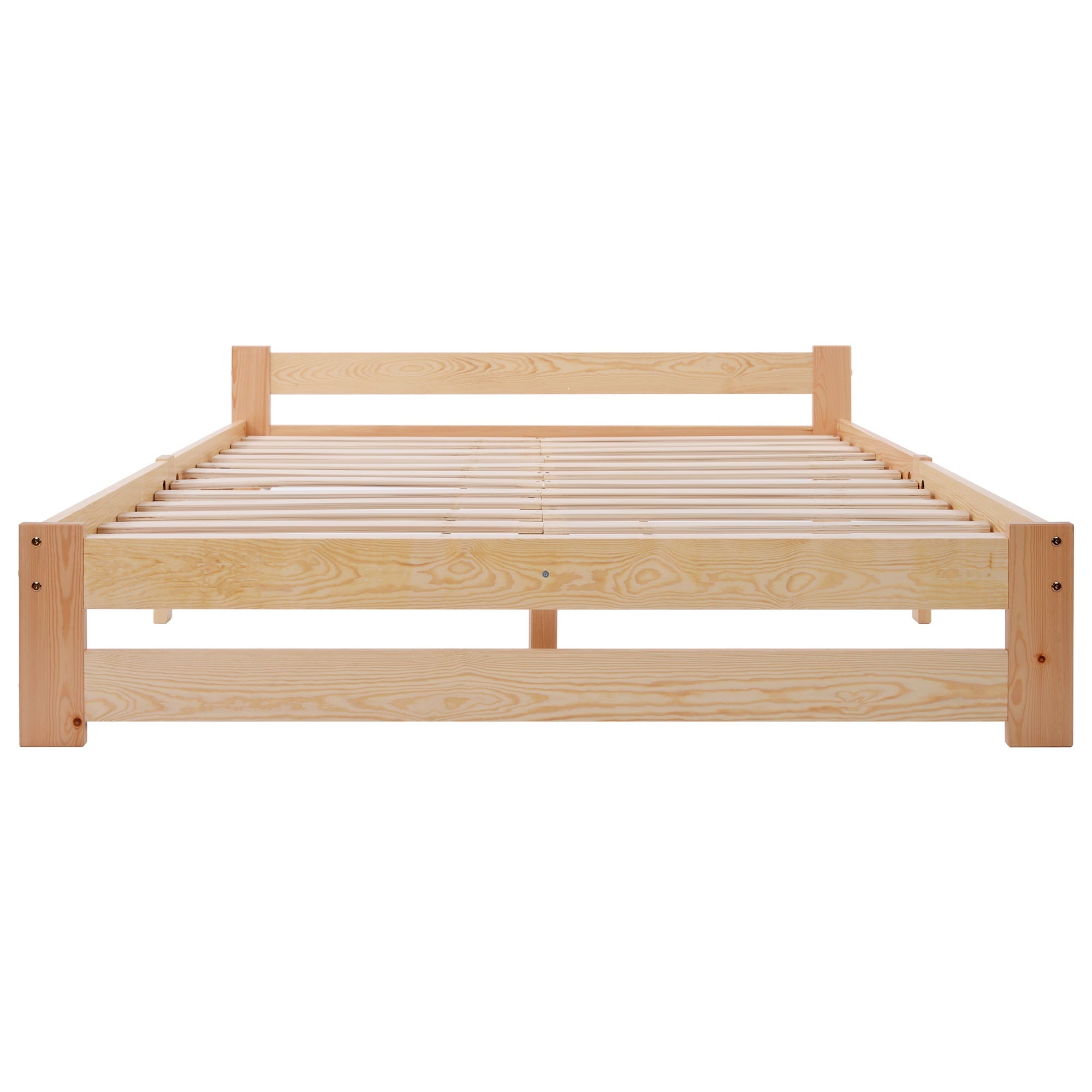 Logidon massief houten futonbed 200x140 cm naturel met lattenhoofdeinde
