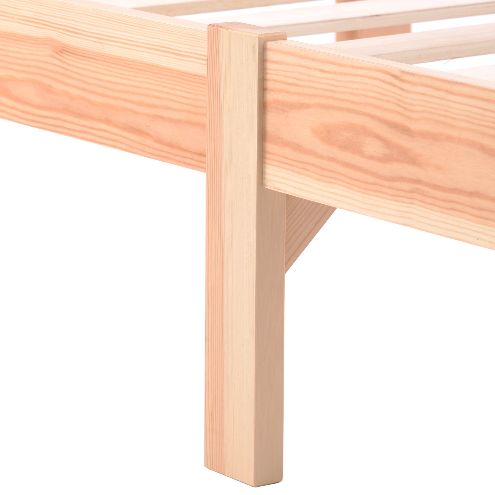 Logidon massief houten futonbed 200x140 cm naturel met lattenhoofdeinde