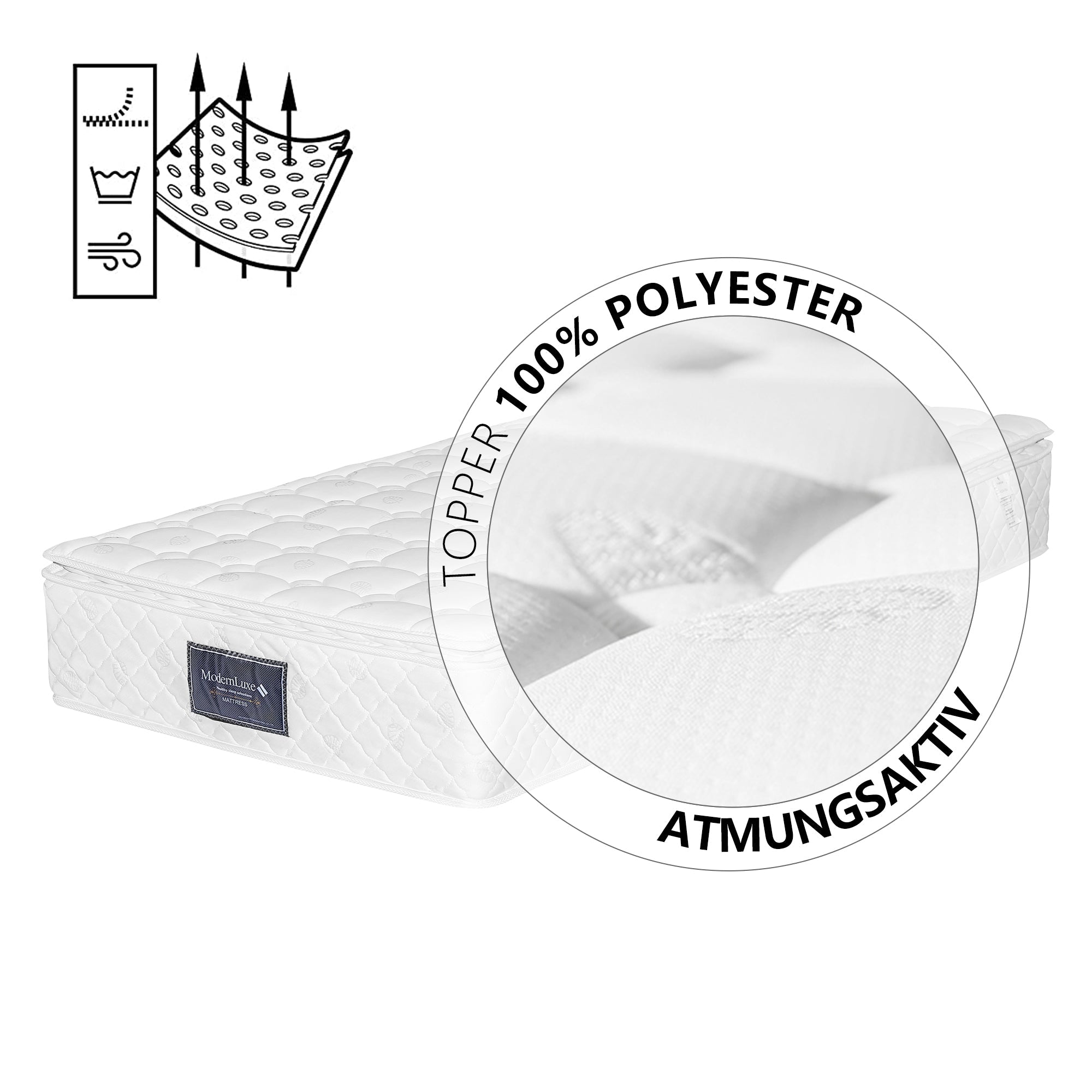 Logidon gestoffeerd bed USB oplaadfunctie opbergruimte hoofdbord LED grijs 90x200