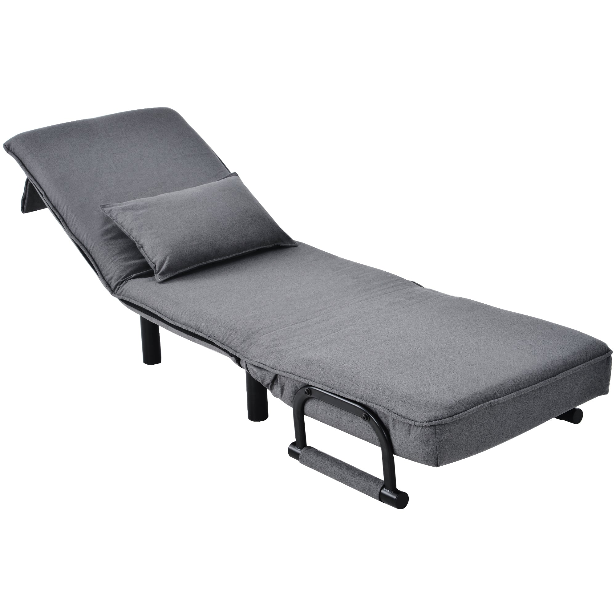 Logidon slaapbank 3-in-1 grijs verstelbare rugleuning 6 standen