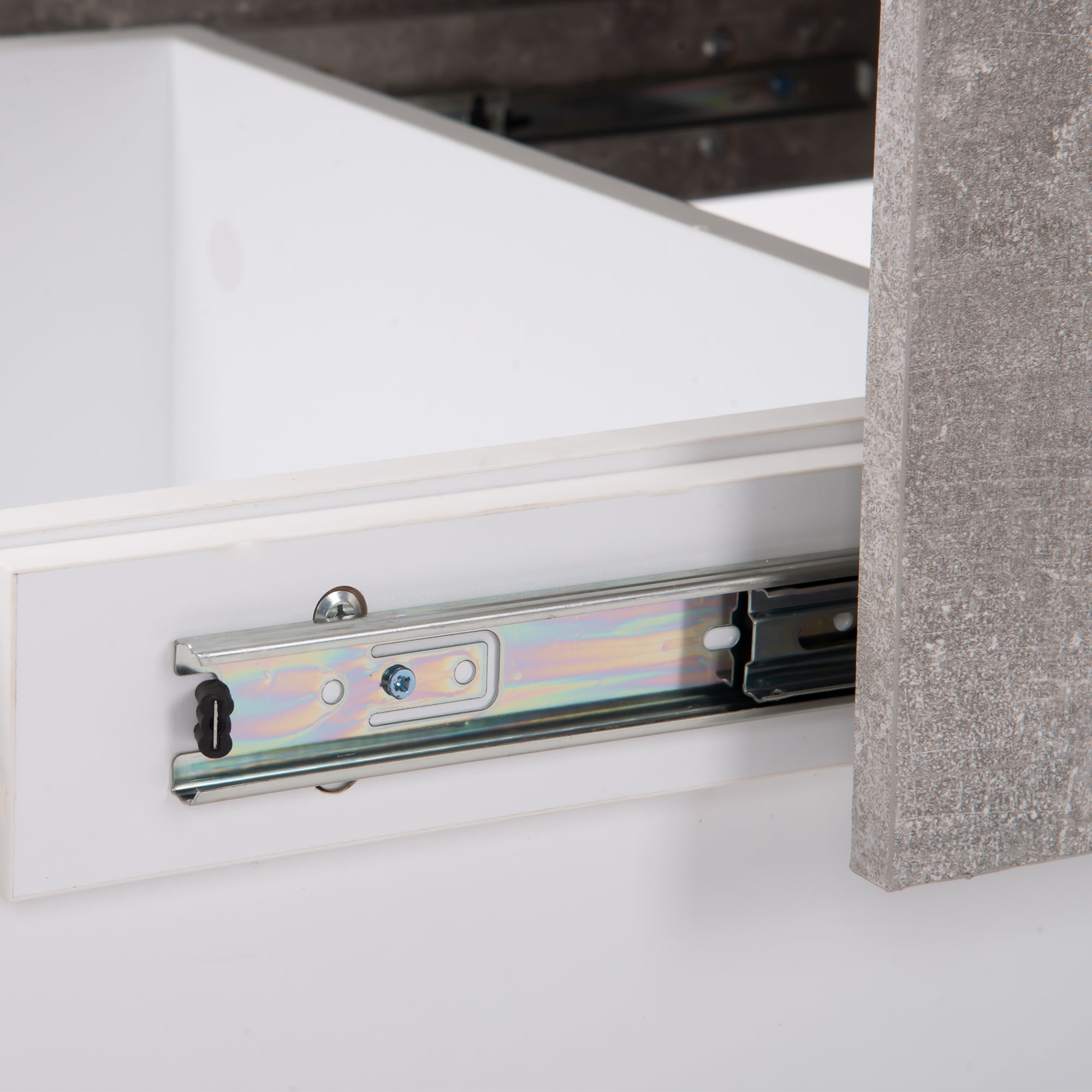 Logidon Universele Banktafel Hoogglans Grijs Met Uitschuifbare Tafel