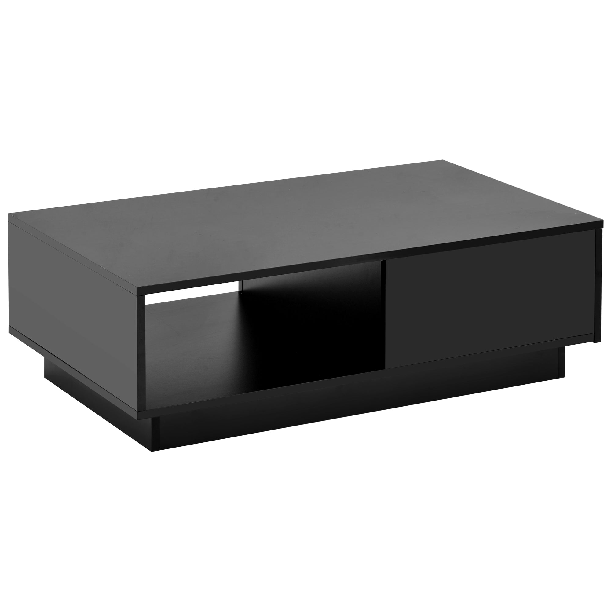 Logidon salontafel hoogglans zwart LED verlichting 15 kleuren 95x55x32