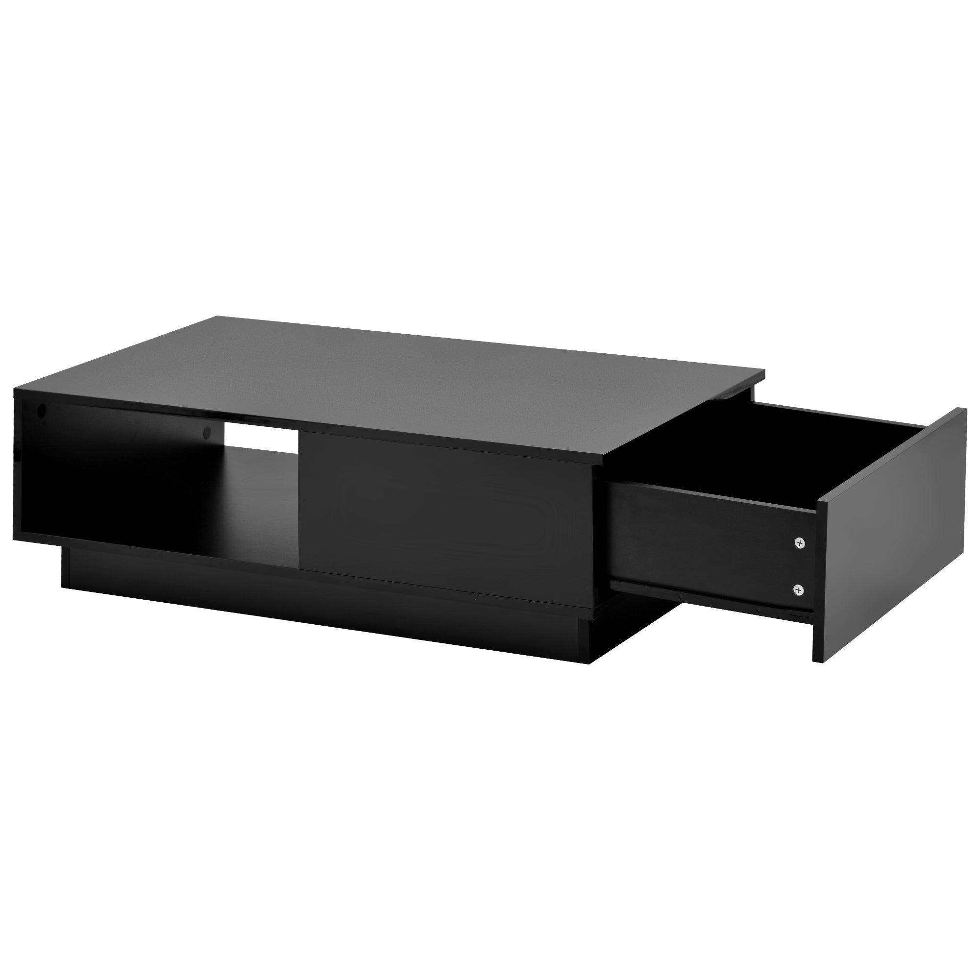 Logidon salontafel hoogglans zwart LED verlichting 15 kleuren 95x55x32
