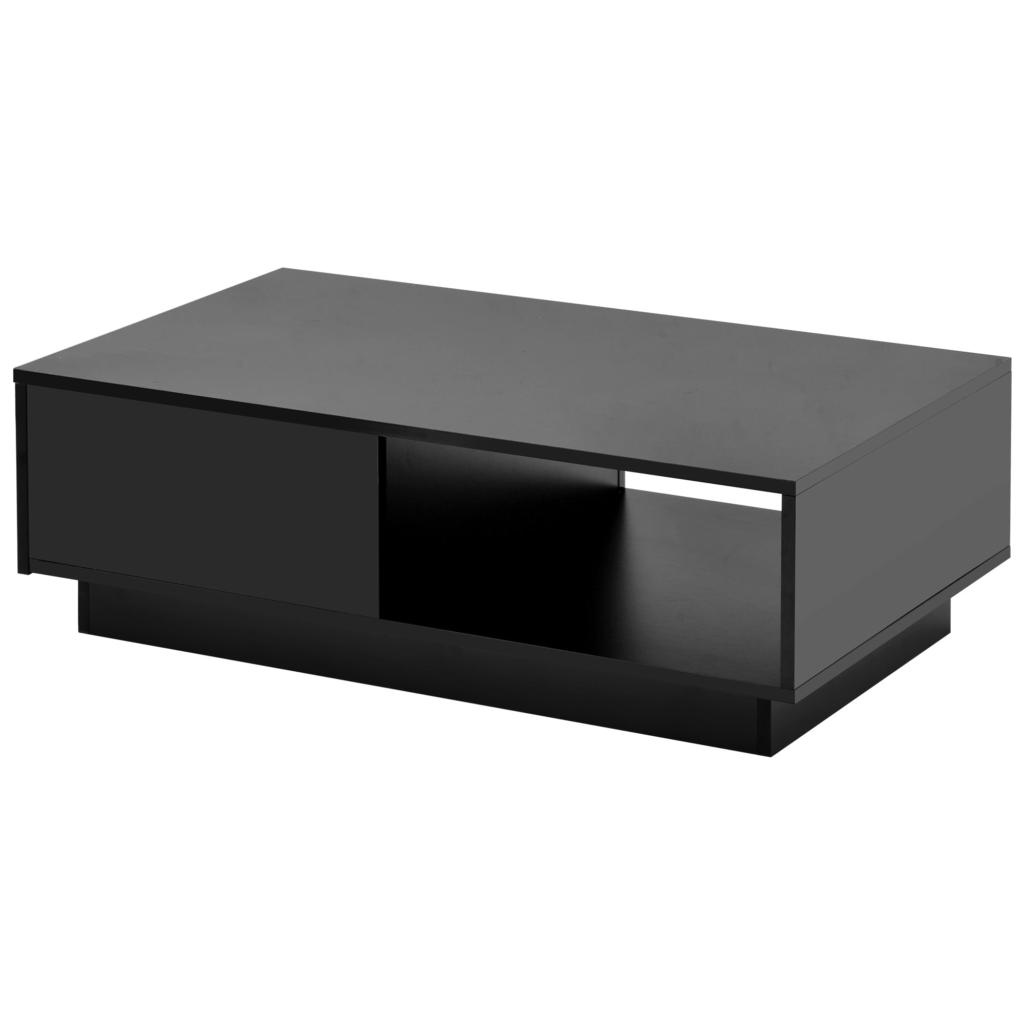 Logidon salontafel hoogglans zwart LED verlichting 15 kleuren 95x55x32