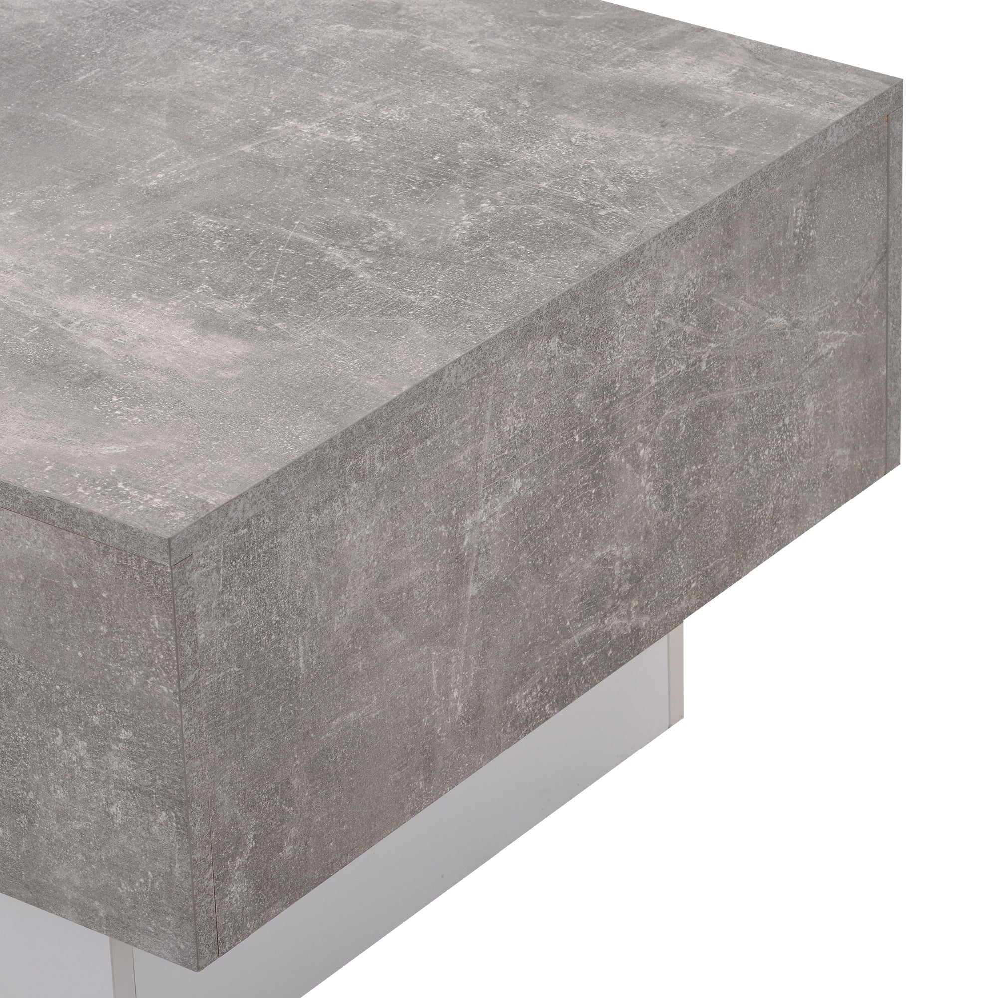Logidon Universele Banktafel Hoogglans Grijs Met Uitschuifbare Tafel