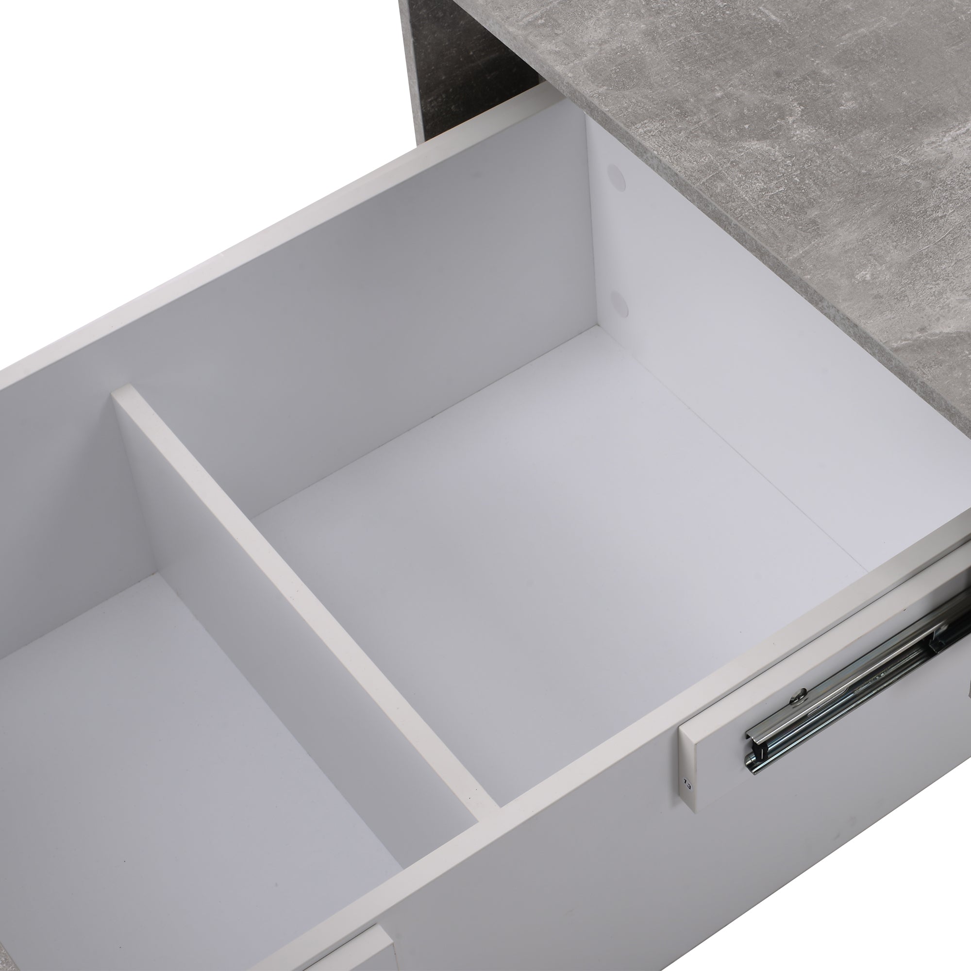 Logidon Universele Banktafel Hoogglans Grijs Met Uitschuifbare Tafel