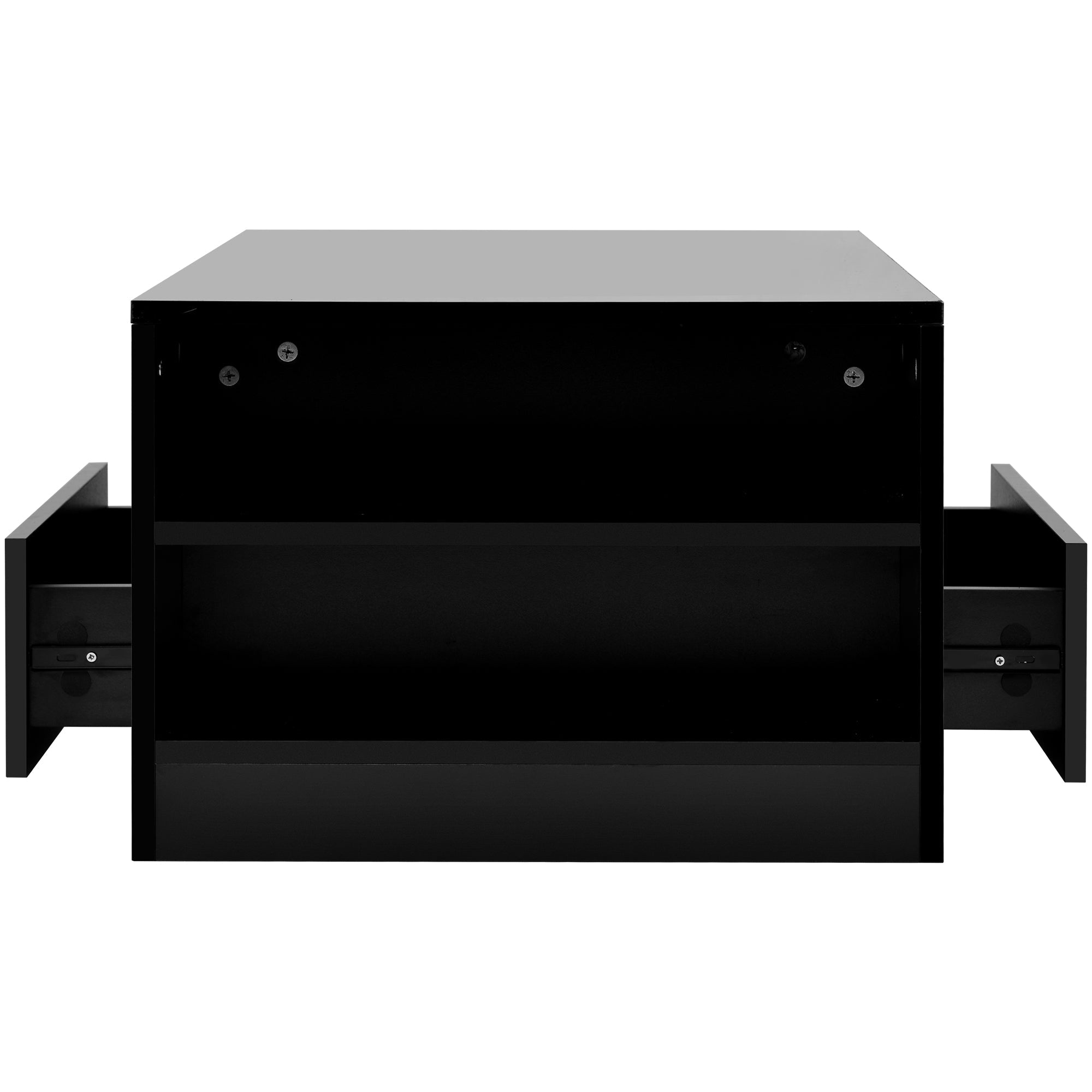 Logidon Moderne Salontafel Lades Zwart 95 x 53 x 37 cm