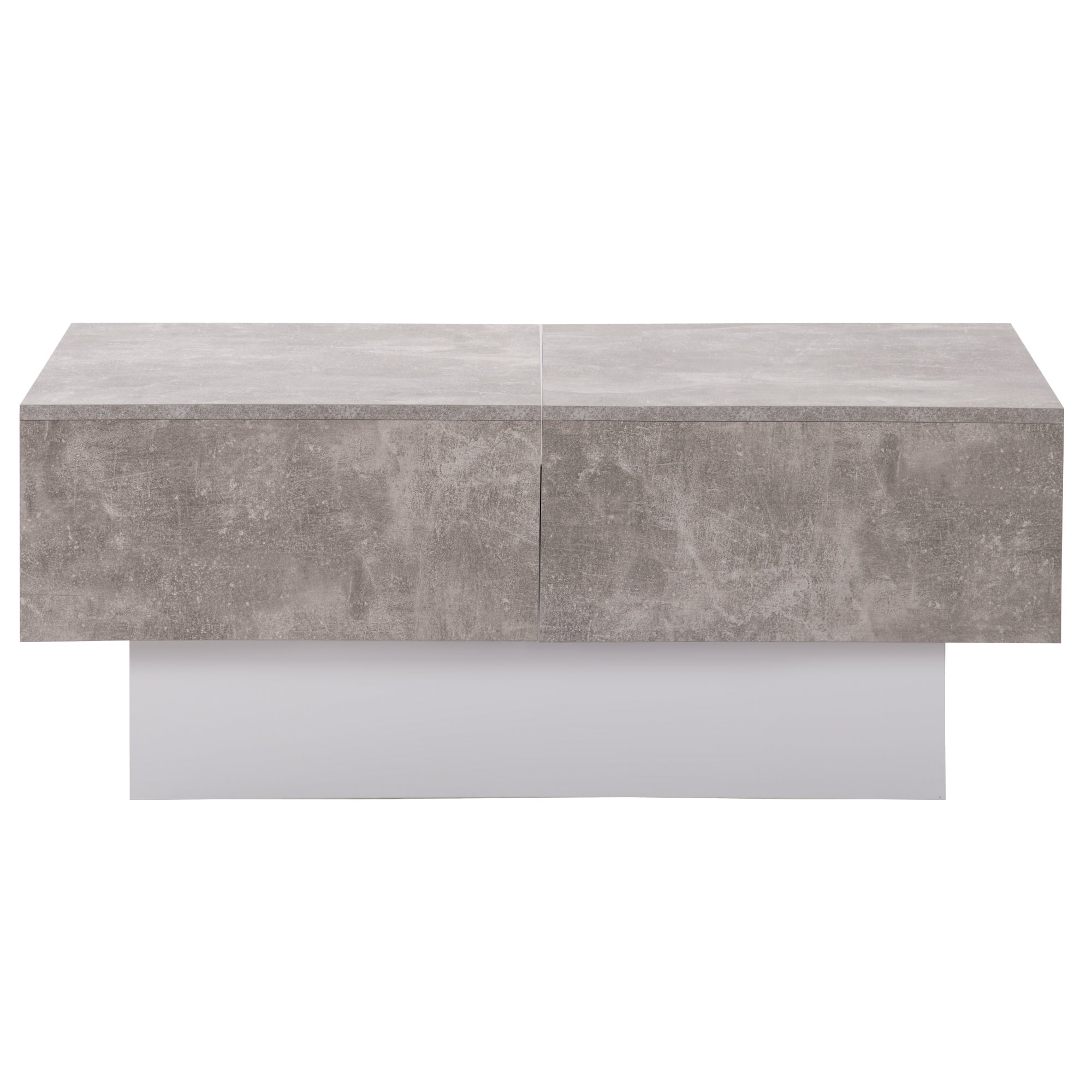 Logidon Universele Banktafel Hoogglans Grijs Met Uitschuifbare Tafel