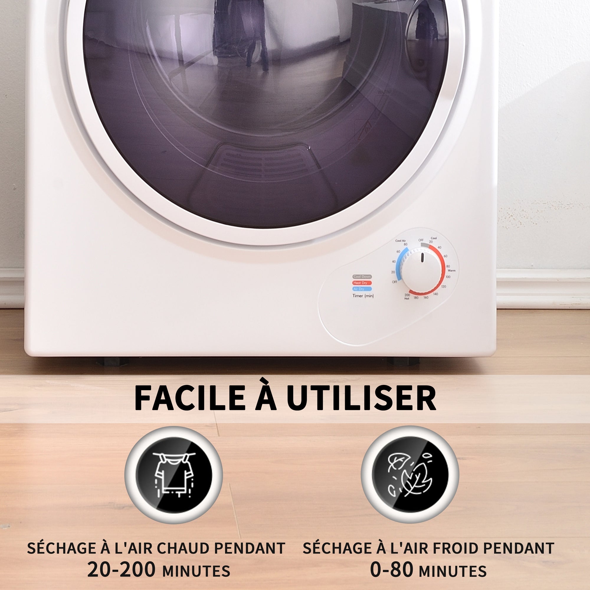 Logidon afzuigdroger 2,5 kg wandmonteerbare PTC keramische verwarming