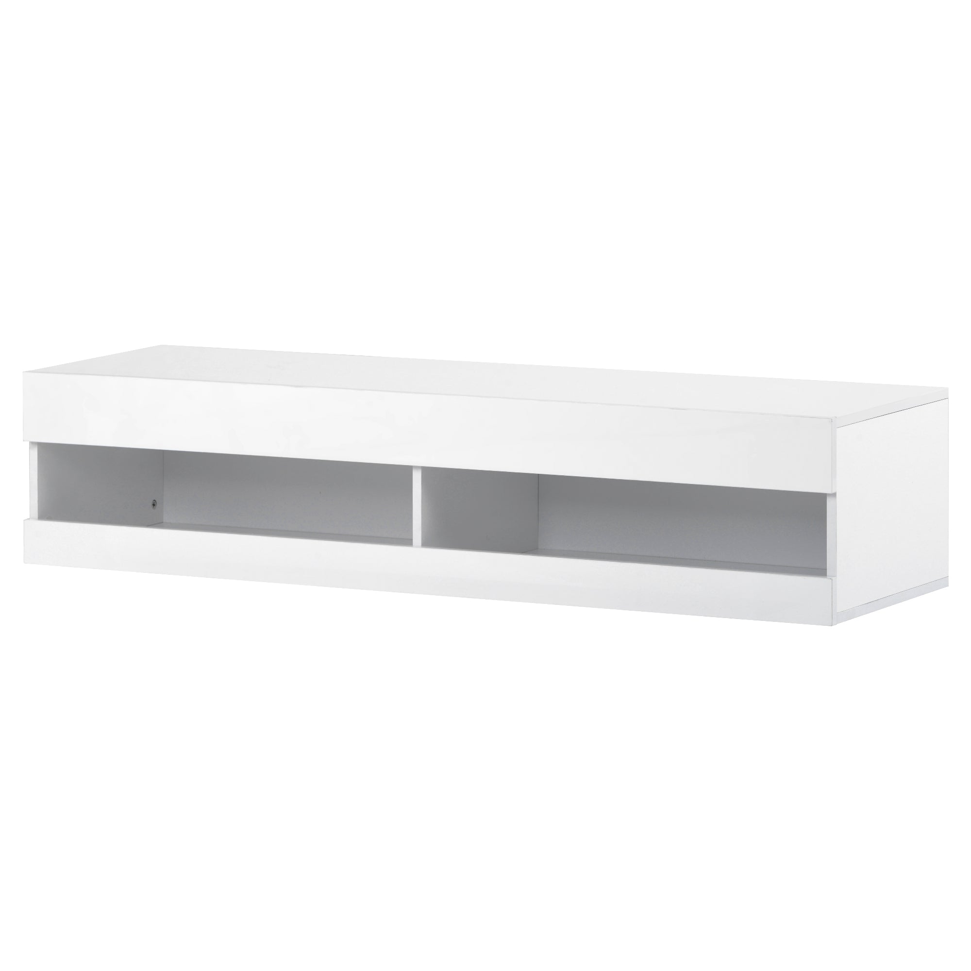 Logidon LED TV-meubel wit met LED-verlichting en veel opbergruimte