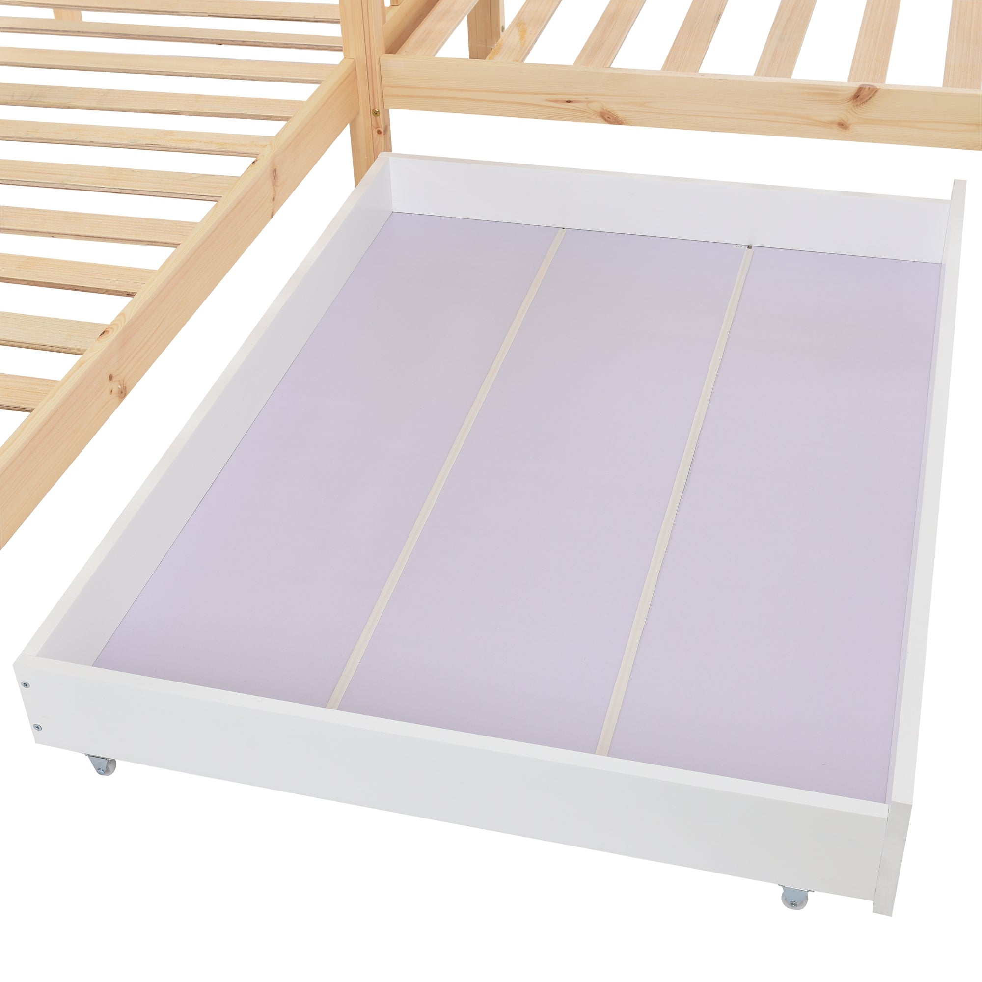 Logidon kinderbedhuisbed met lades en planken 90x200/140x70 cm