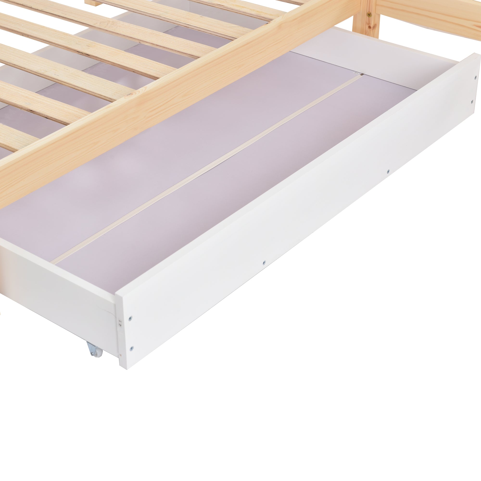 Logidon kinderbedhuisbed met lades en planken 90x200/140x70 cm