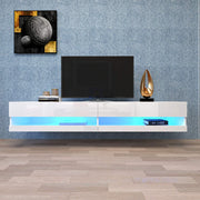 Logidon LED TV-meubel wit met LED-verlichting en veel opbergruimte
