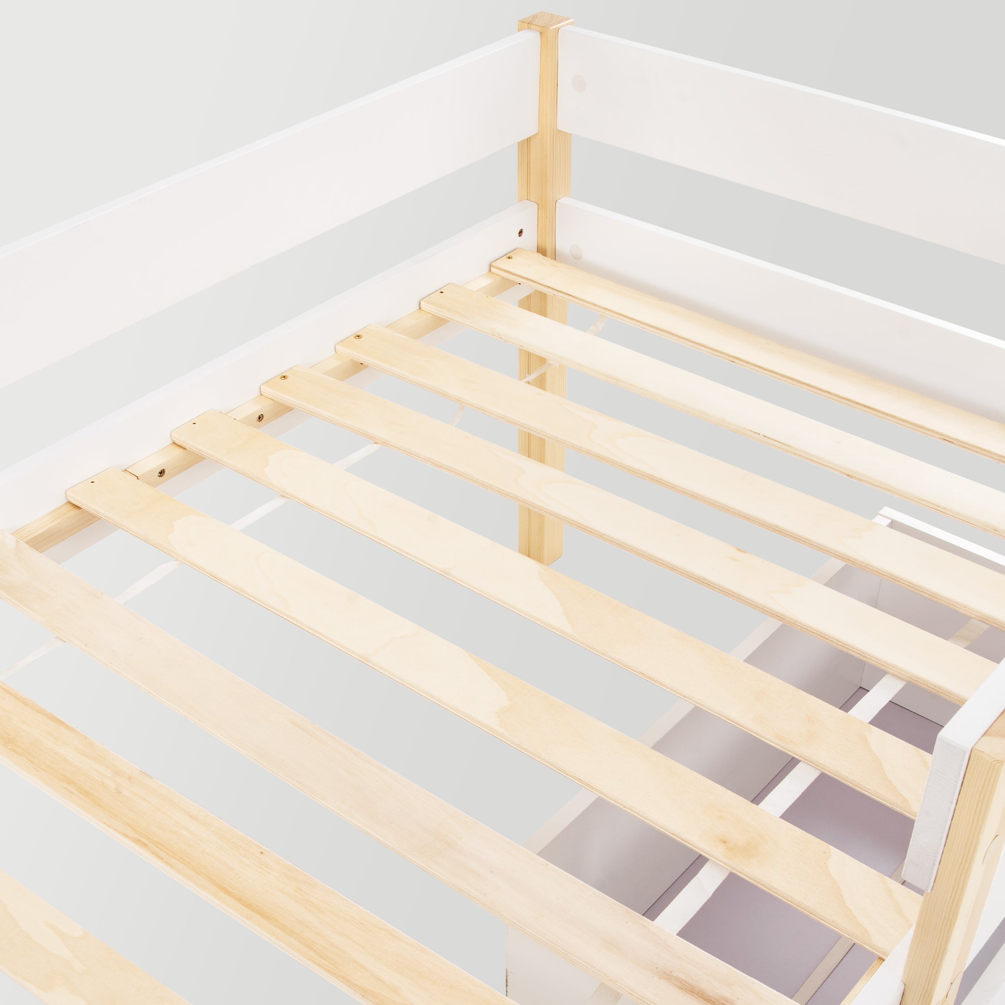 Logidon kinderbed 90x200 met lade en valbeveiliging wit eiken