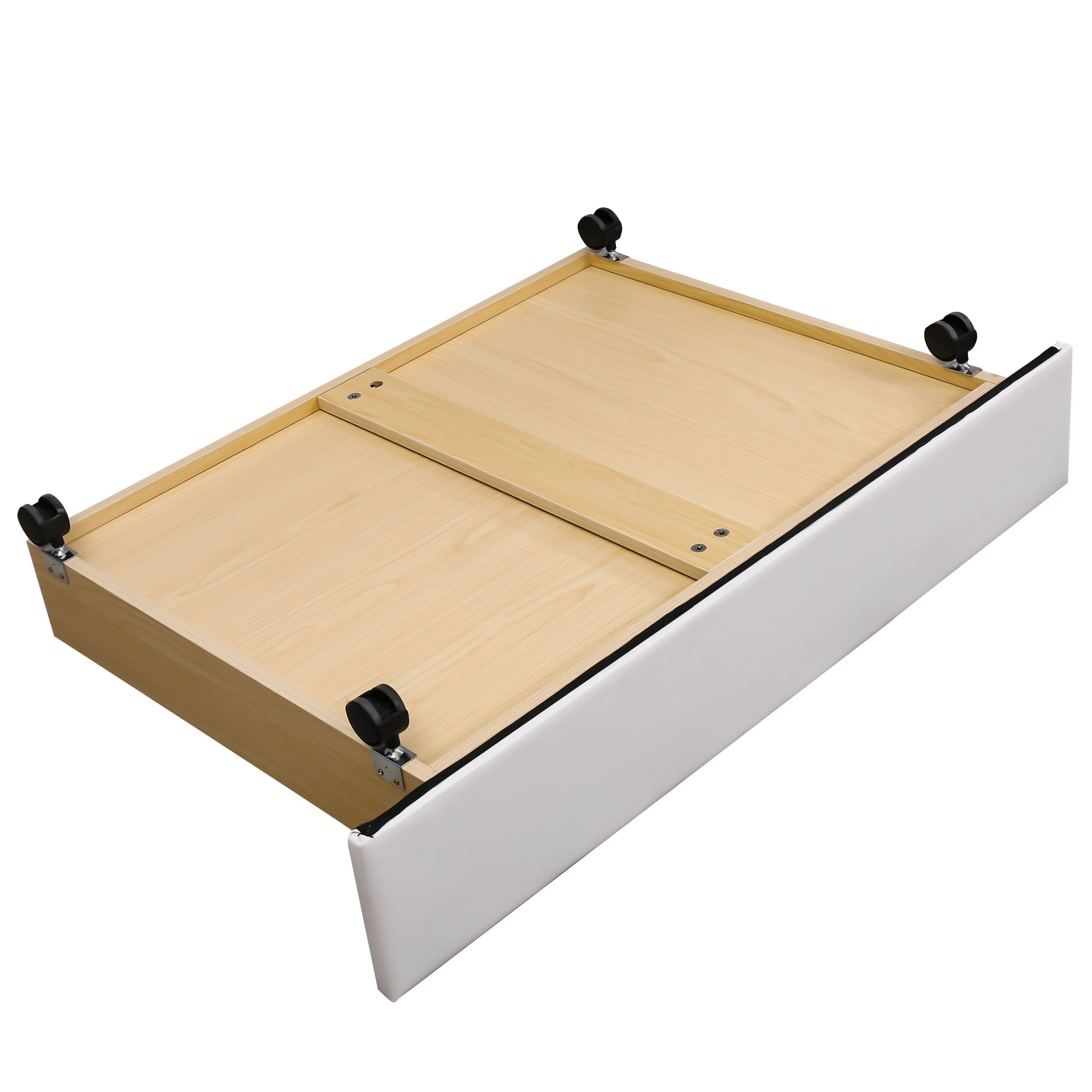 Logidon gestoffeerd bed 160x200 cm wit met lattenbodem en 2 lades