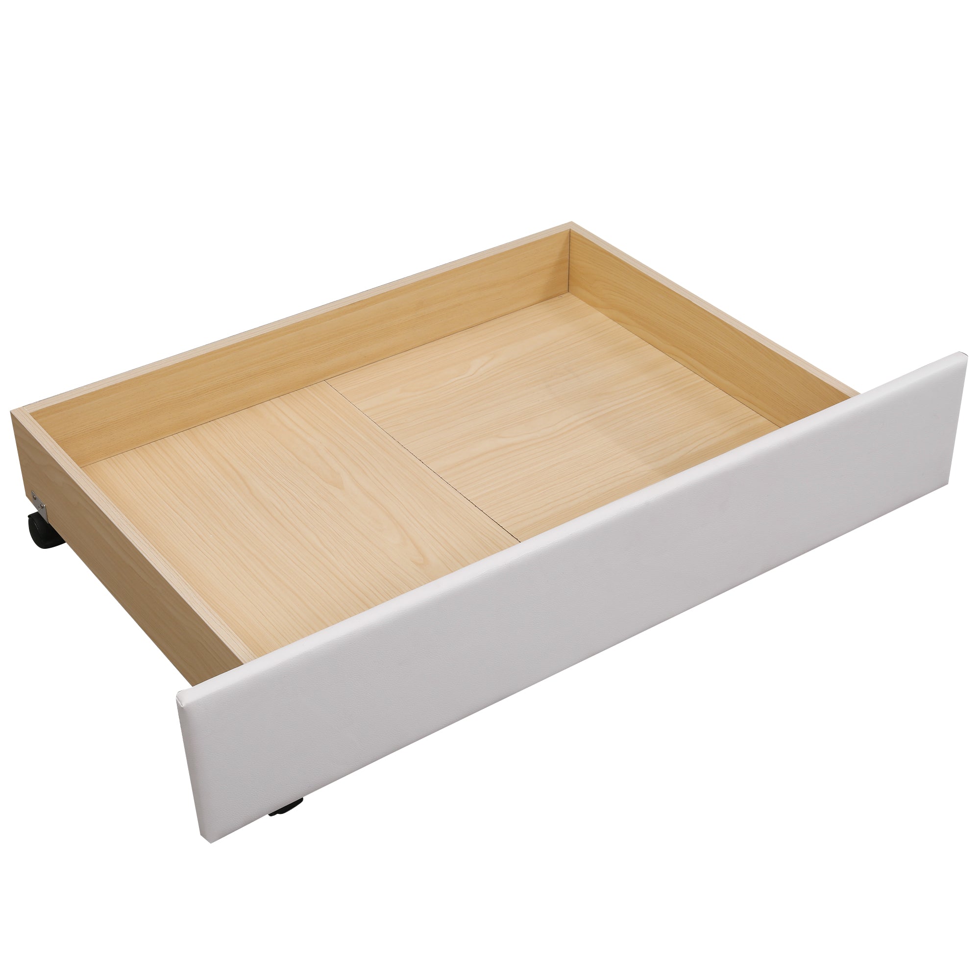 Logidon gestoffeerd bed 160x200 cm wit met lattenbodem en 2 lades