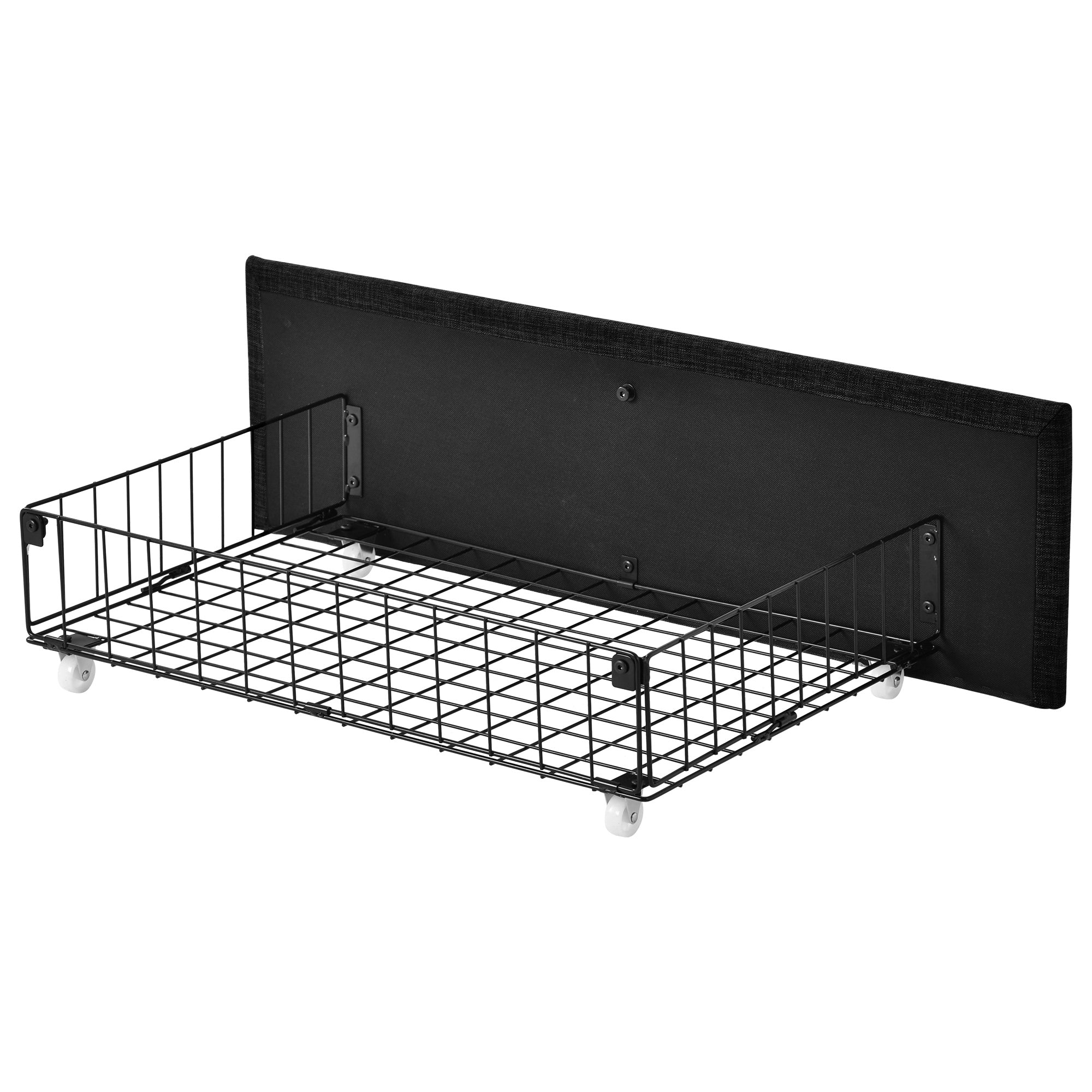 Logidon gestoffeerd bed 140x200 zwart opbergruimte hoofdbordverstelling