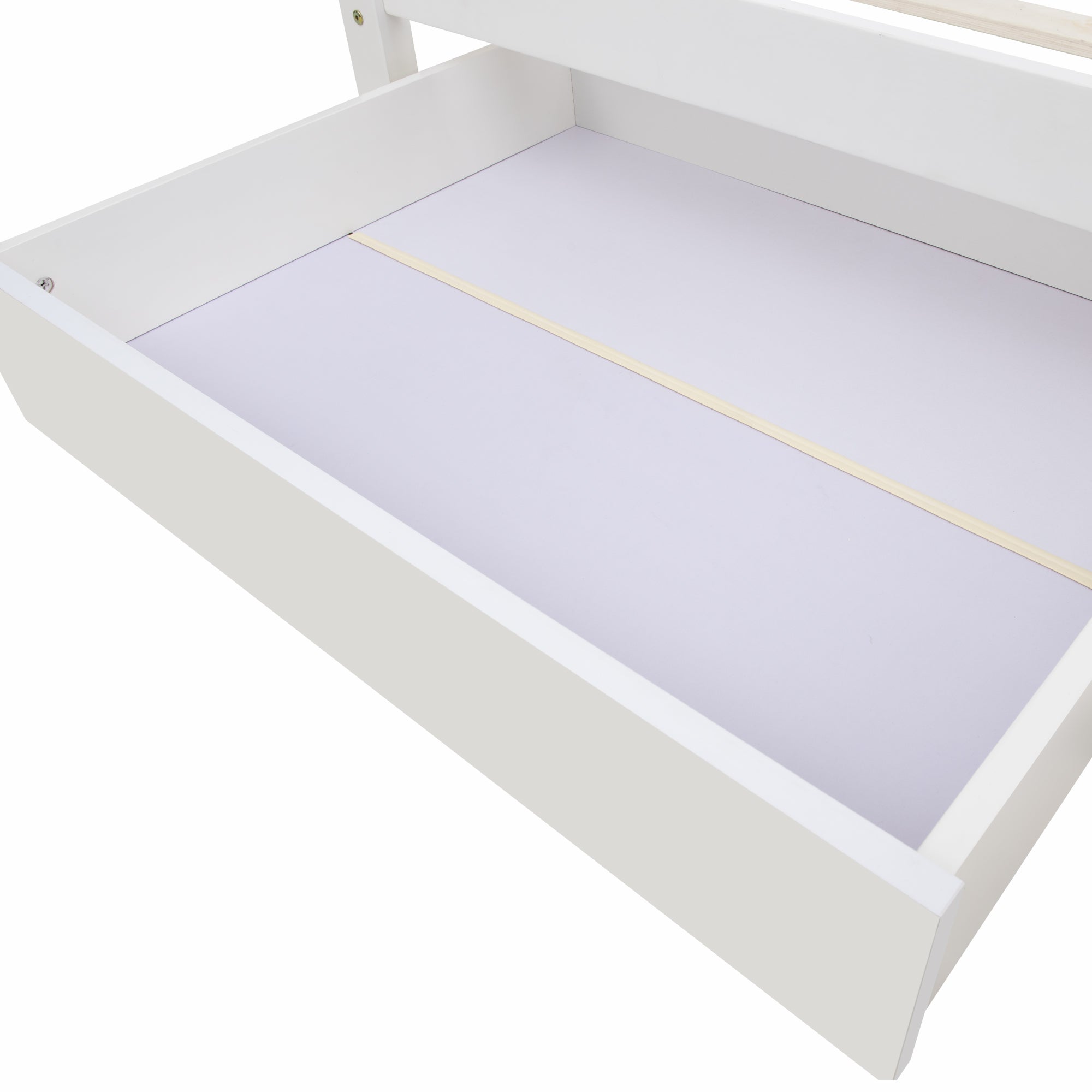 Logidon massief houten bed 90x200 wit met lades en plank