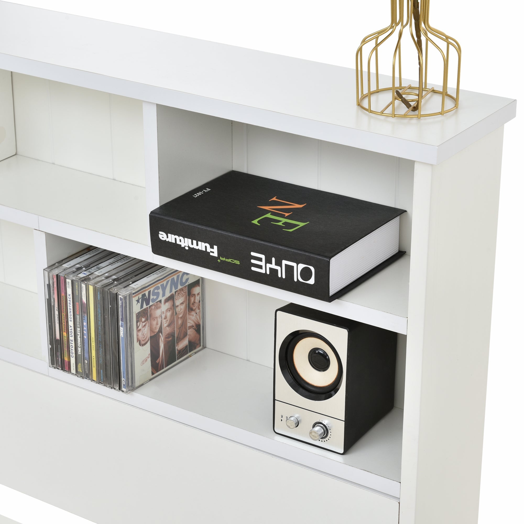 Logidon massief houten bed 90x200 wit met lades en plank