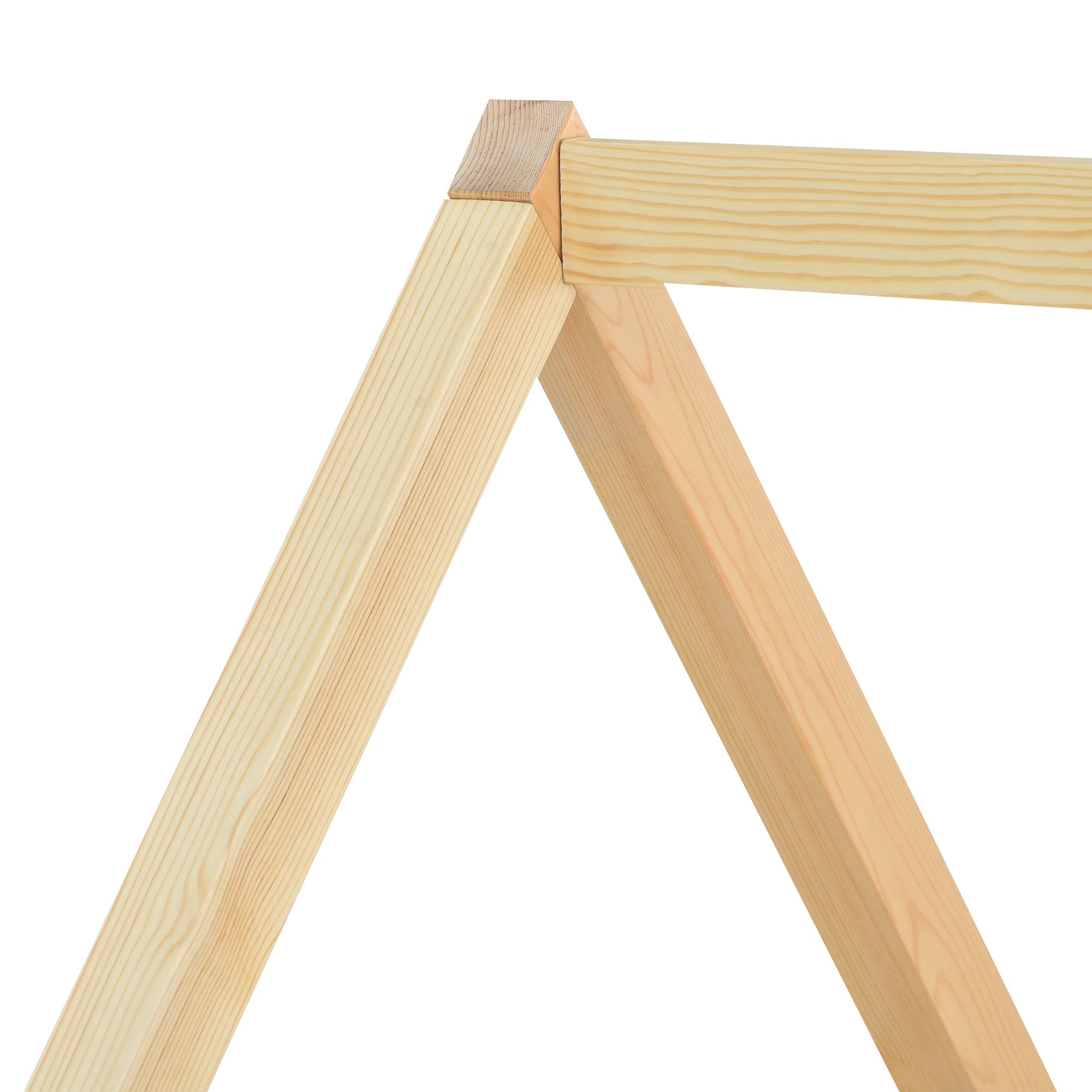Logidon boomhutbed 90x200 cm wit houten frame met uitschuifbaar bed